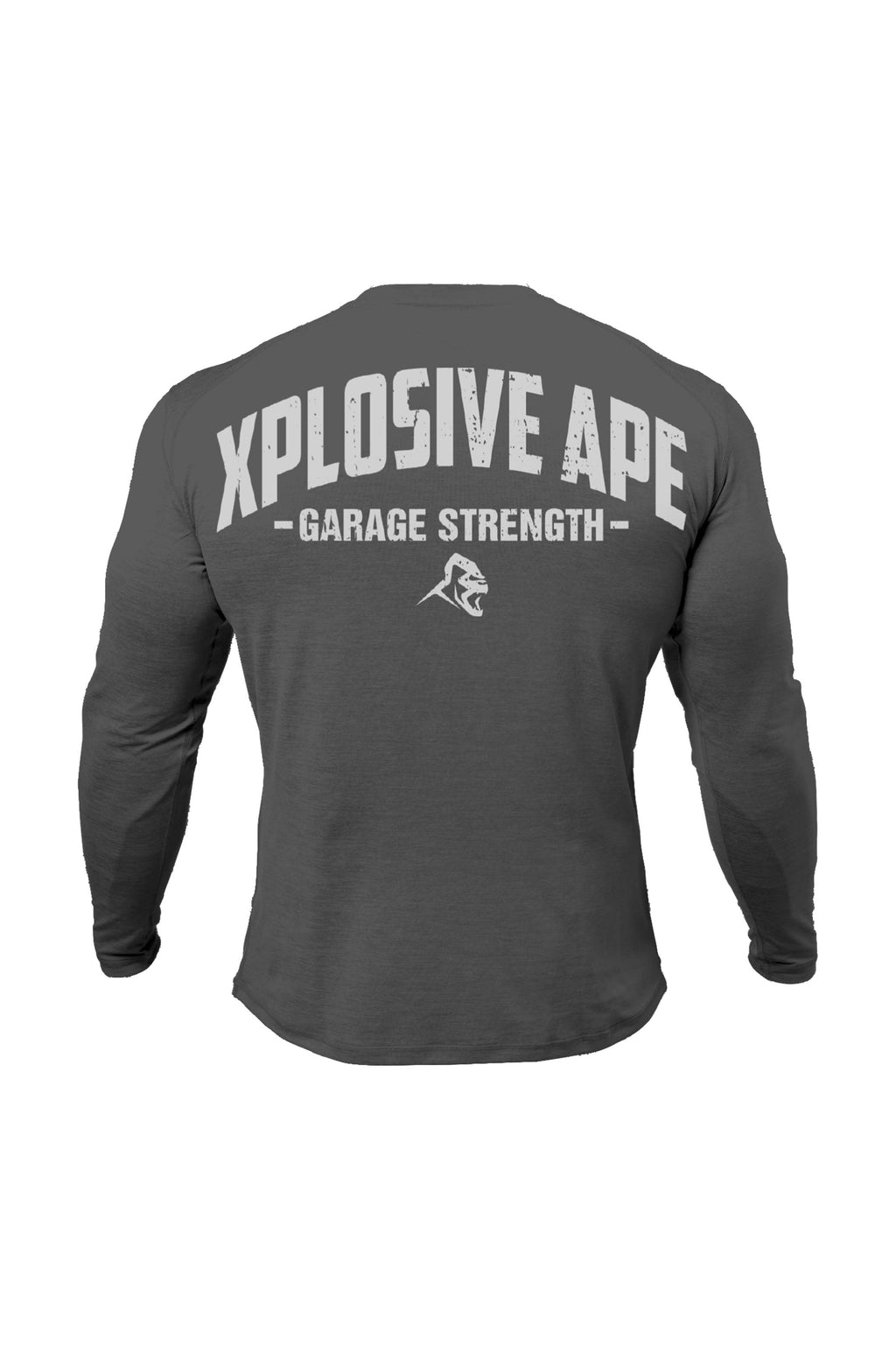 XAPE Garage Strength Long Sleeve Tee - Charcoal