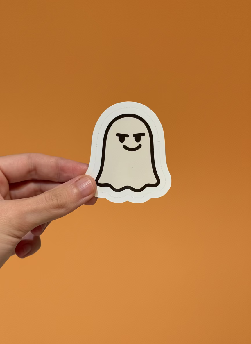 Cheeky Ghost Sticker | Cute Halloween Vinyl Sticker