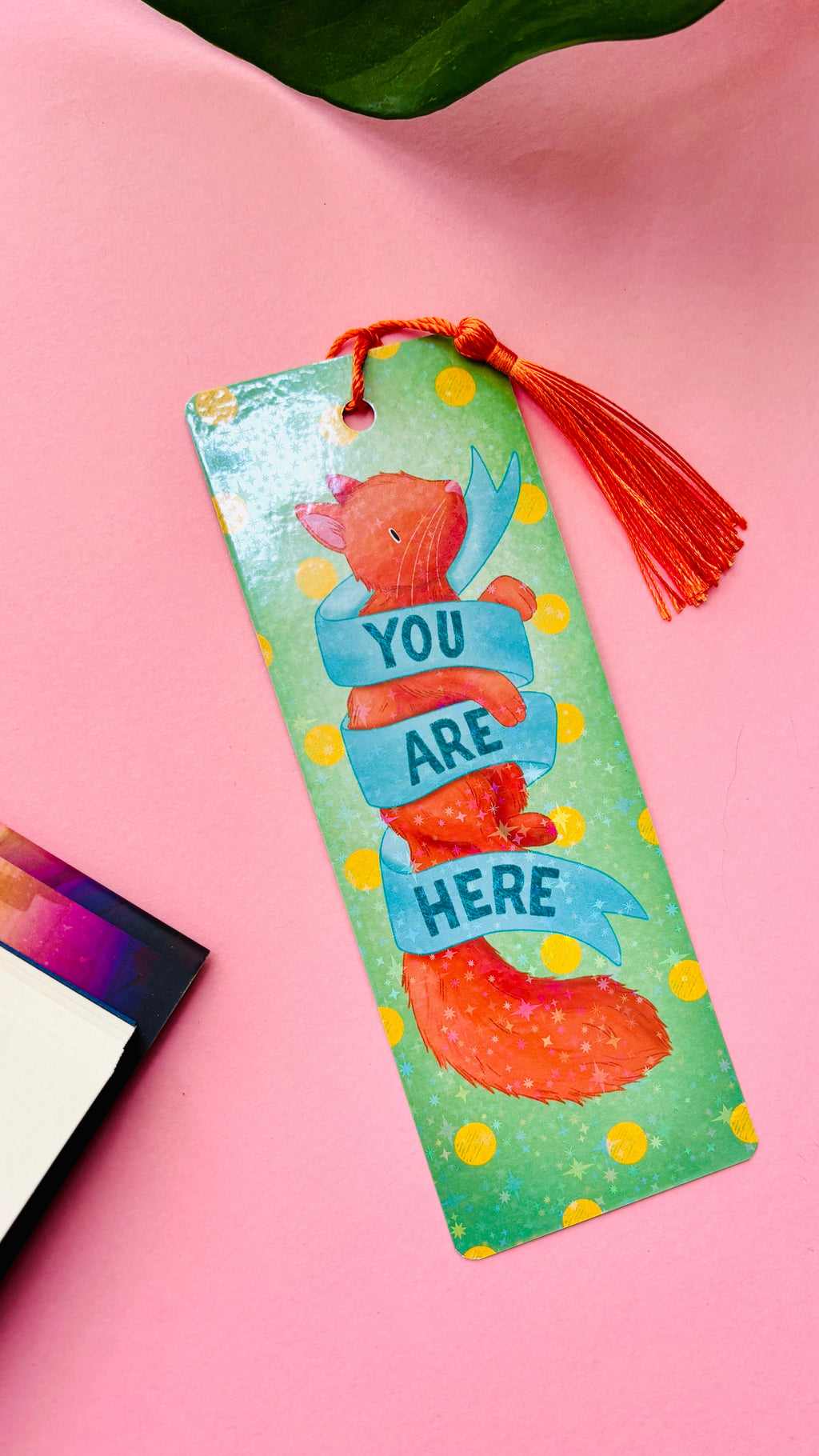 Ginger Cat Holographic Bookmark – Book Accessory for Cat Lovers