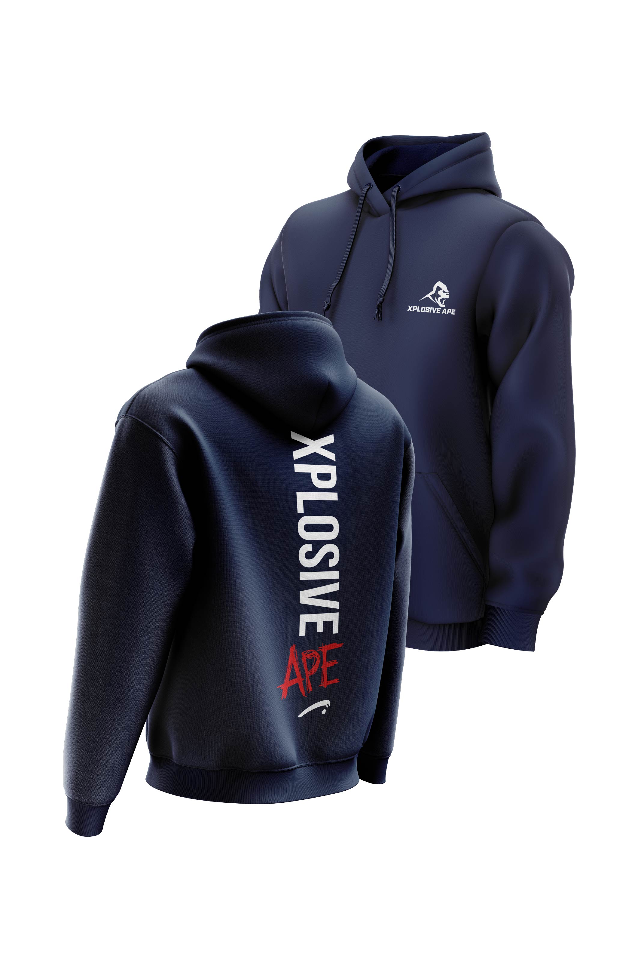 XAPE  Graffiti Hoodie - Navy