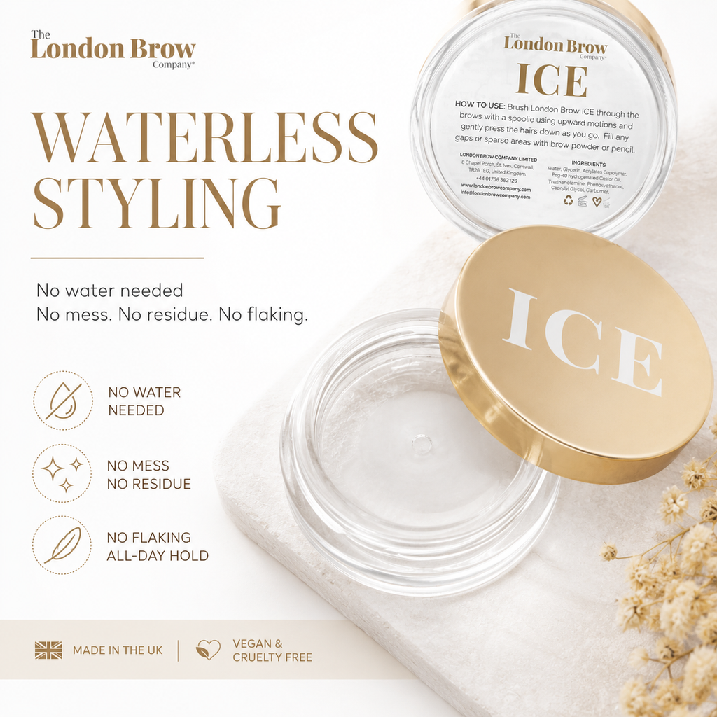 London Brow ICE – Waterless Brow Styling Wax for Fluffy, Laminated & Defined Brows