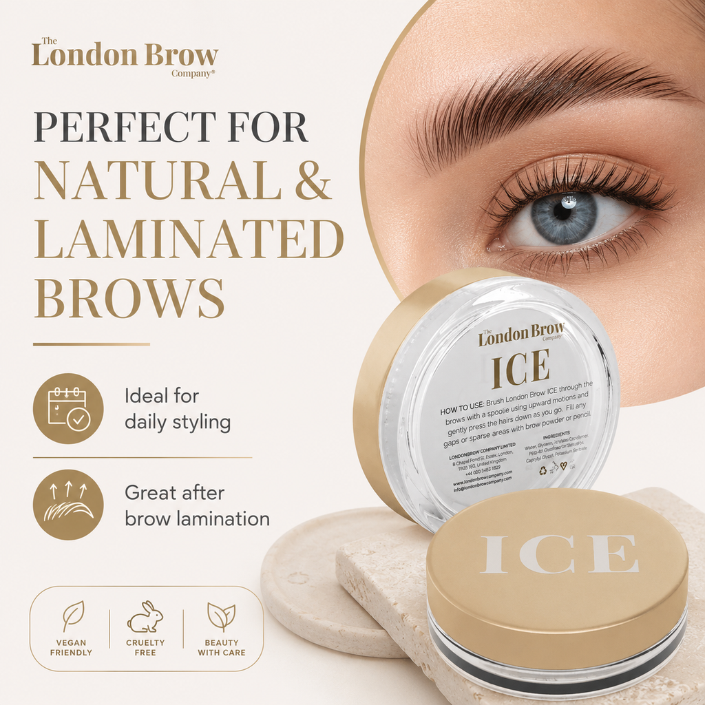 London Brow ICE – Waterless Brow Styling Wax for Fluffy, Laminated & Defined Brows