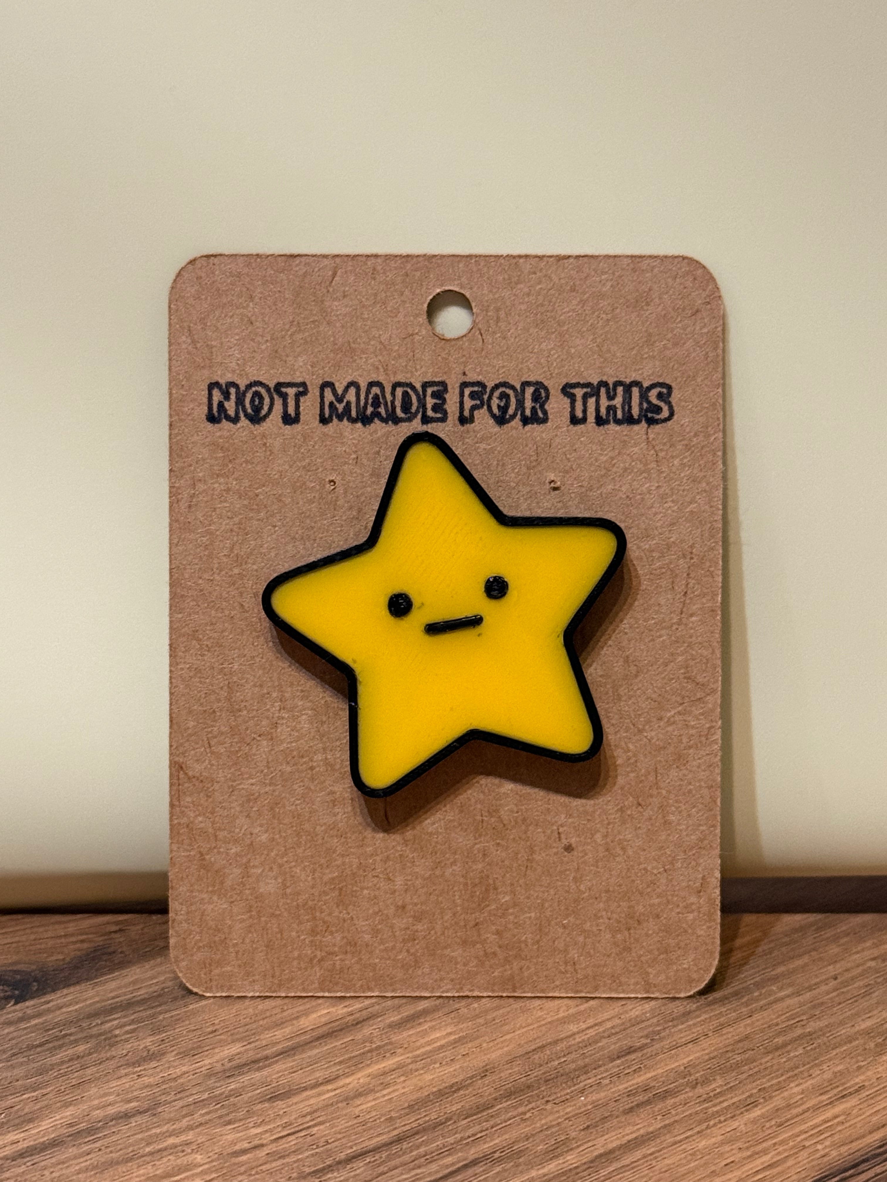 Unimpressed Star Pin Badge | Funny 3D Printed Pin | Quirky Gift