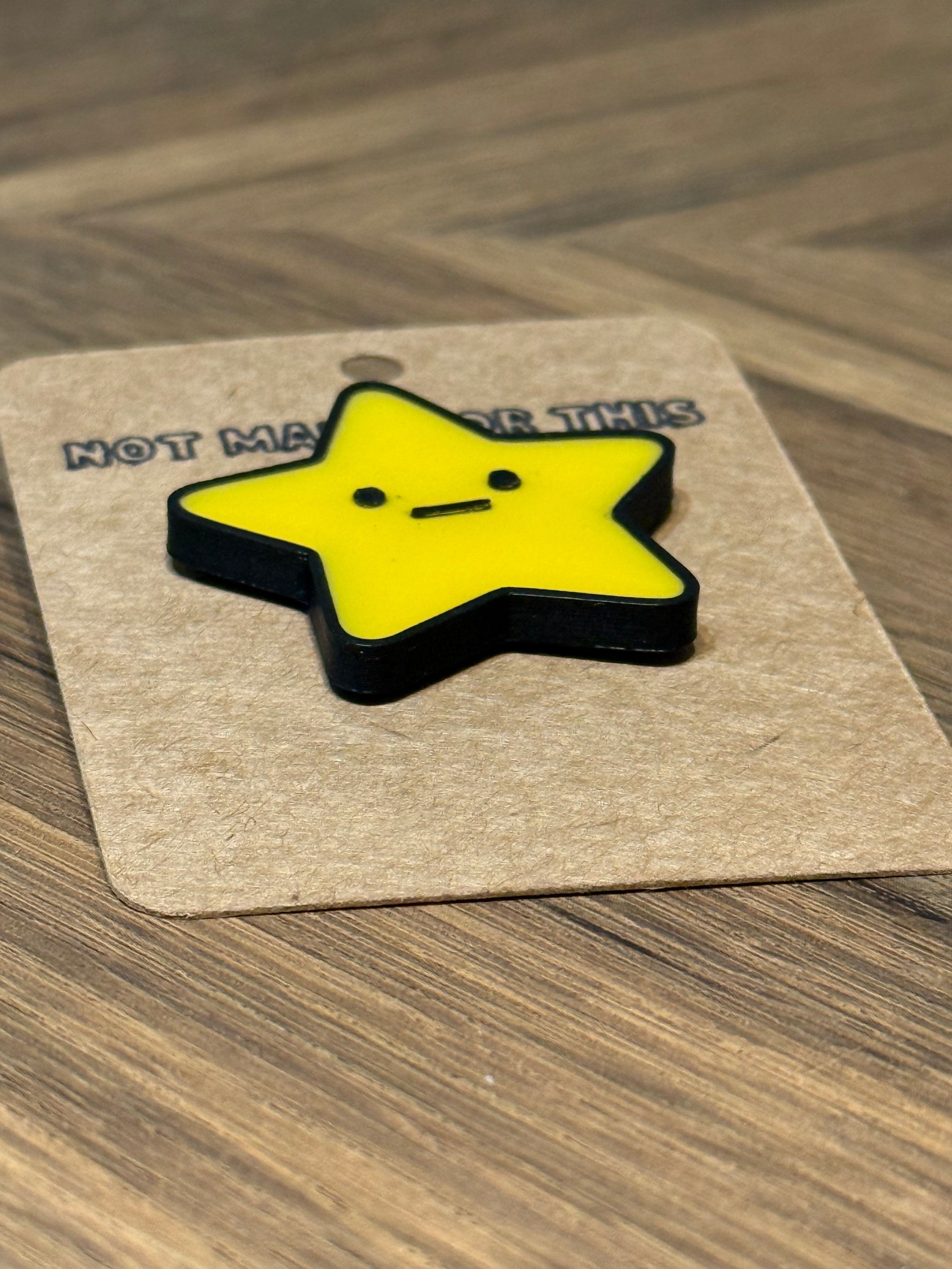 Unimpressed Star Pin Badge | Funny 3D Printed Pin | Quirky Gift