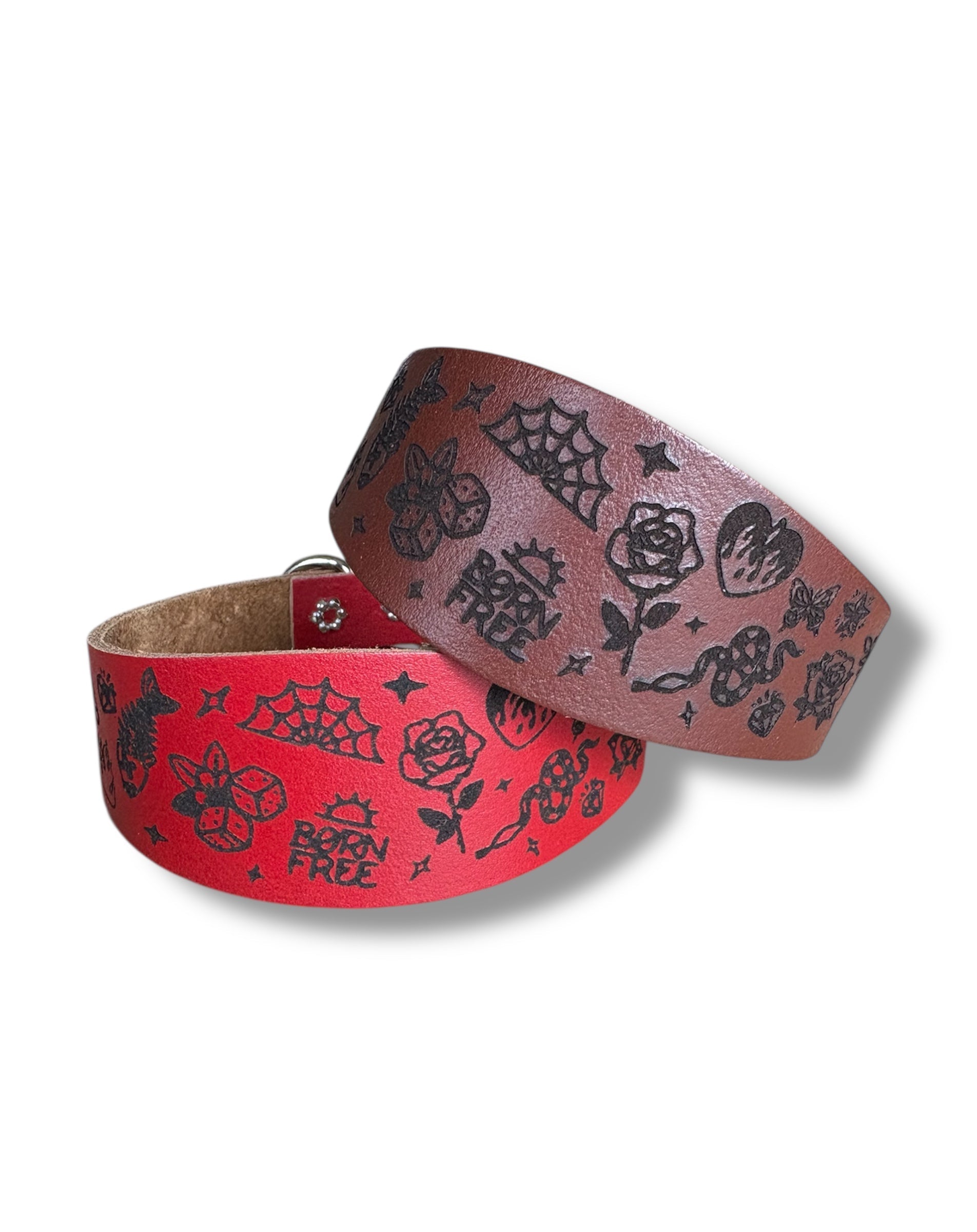 Leather Collar - Tattoo Flash