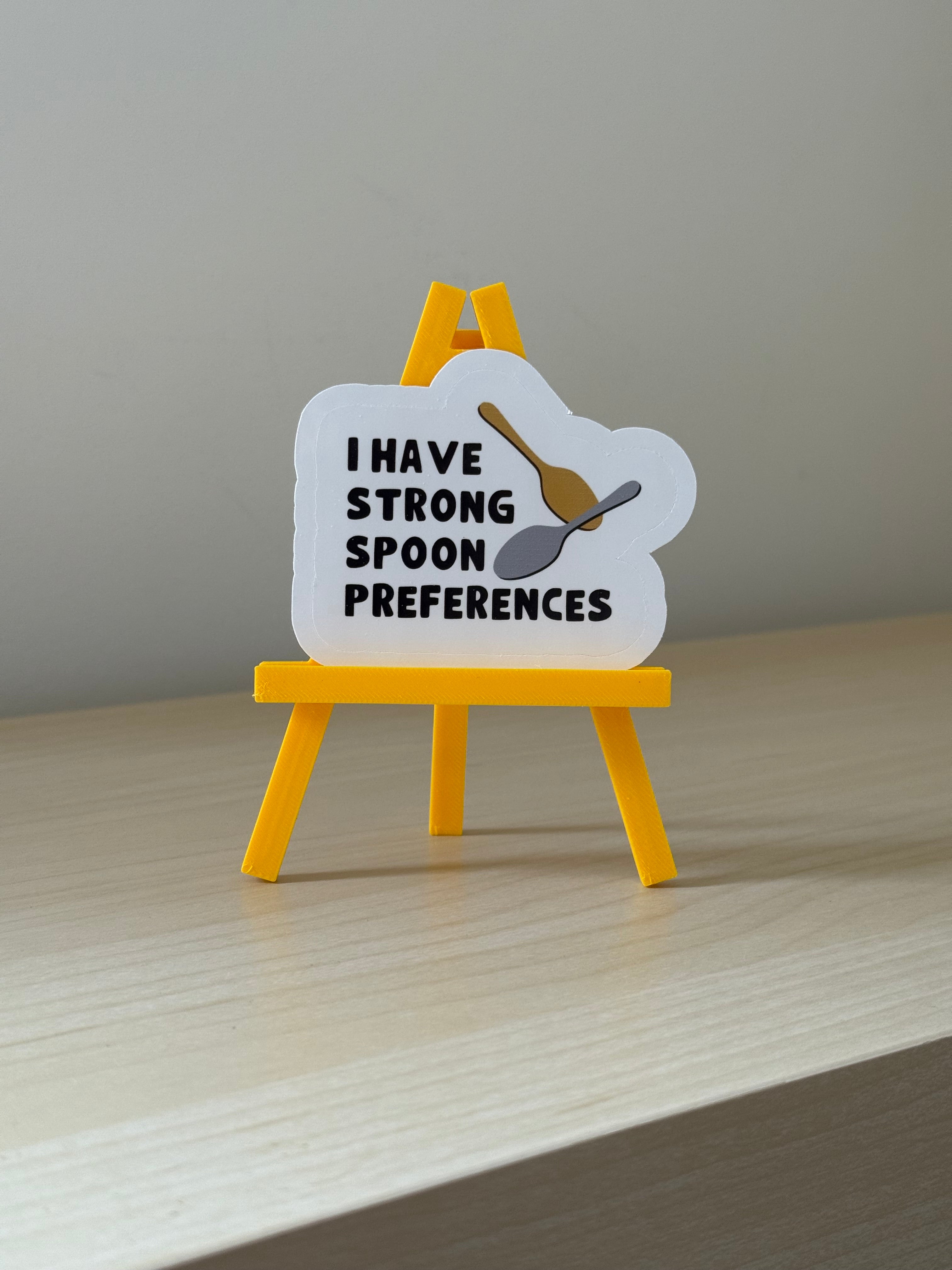 Strong Spoon Preferences Sticker | Funny Autism Vinyl Sticker