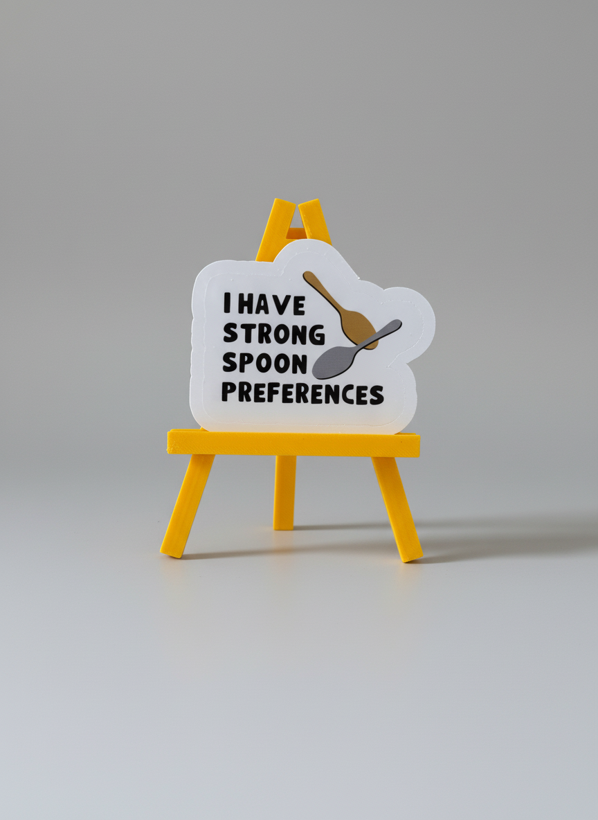 Strong Spoon Preferences Sticker | Funny Autism Vinyl Sticker
