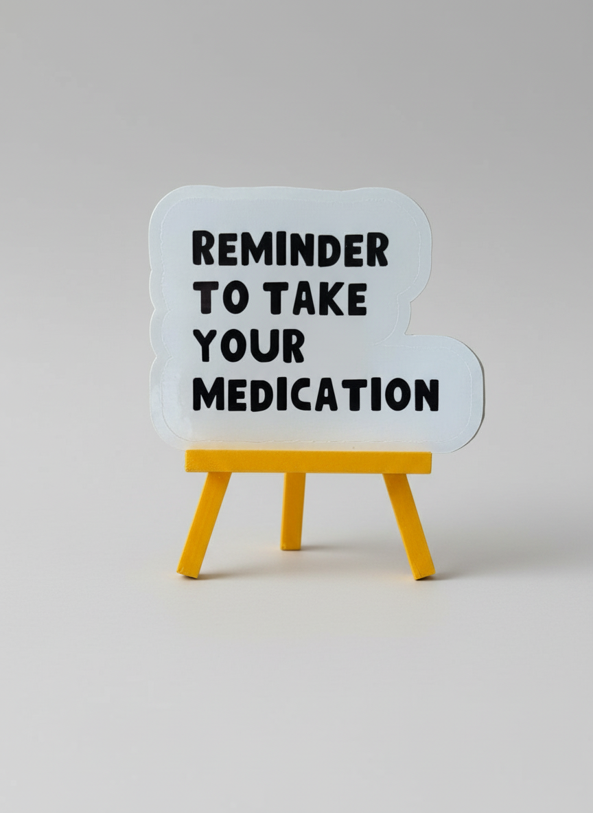 Take Your Meds Reminder Sticker | Mental Health Vinyl Sticker