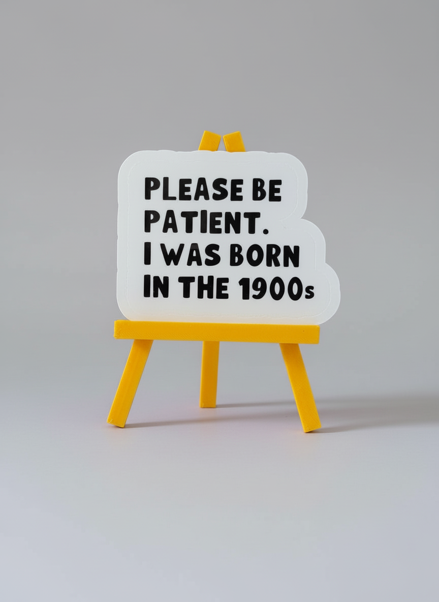 Born in the 1900s Sticker | Funny Nostalgia Vinyl Sticker