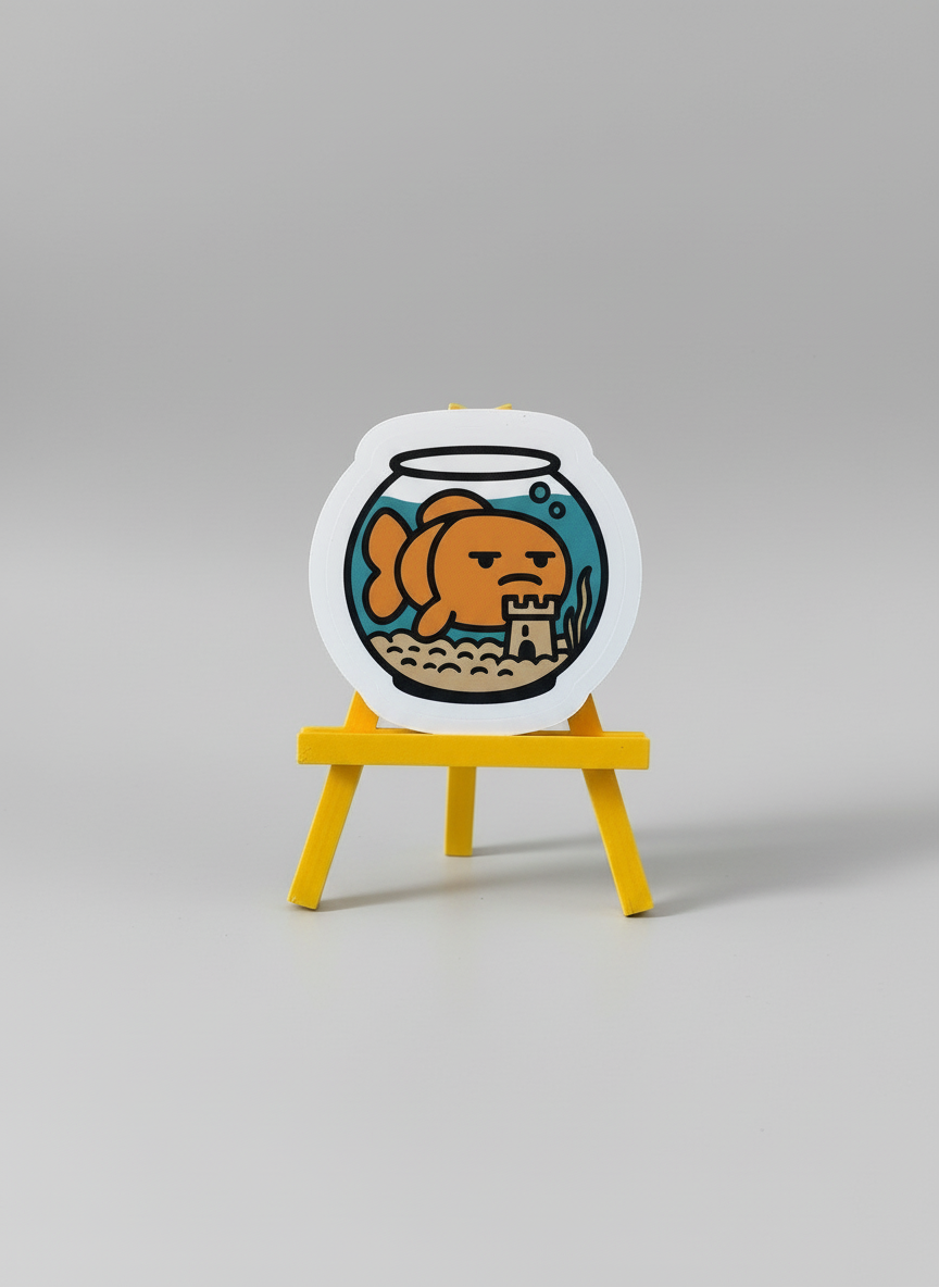 Not Made For Fish Sticker | Funny Fish Bowl Vinyl Sticker