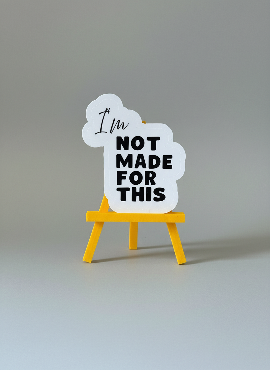 I'm Not Made For This Sticker | Funny Slogan Vinyl Sticker