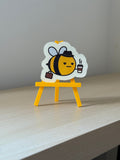 Worker Bee Sticker | Funny Grumpy Bee Vinyl Laptop Sticker
