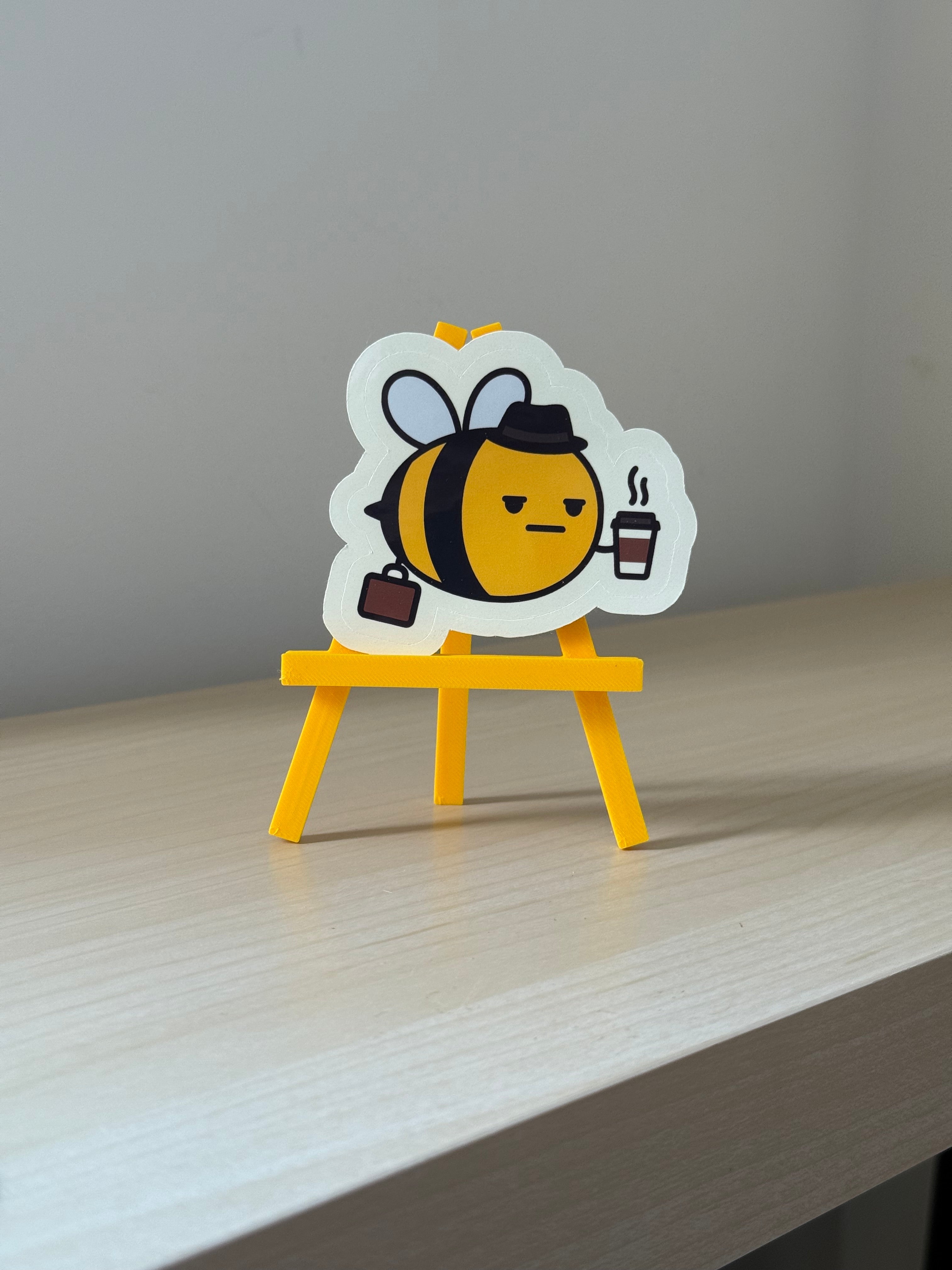 Worker Bee Sticker | Funny Grumpy Bee Vinyl Laptop Sticker