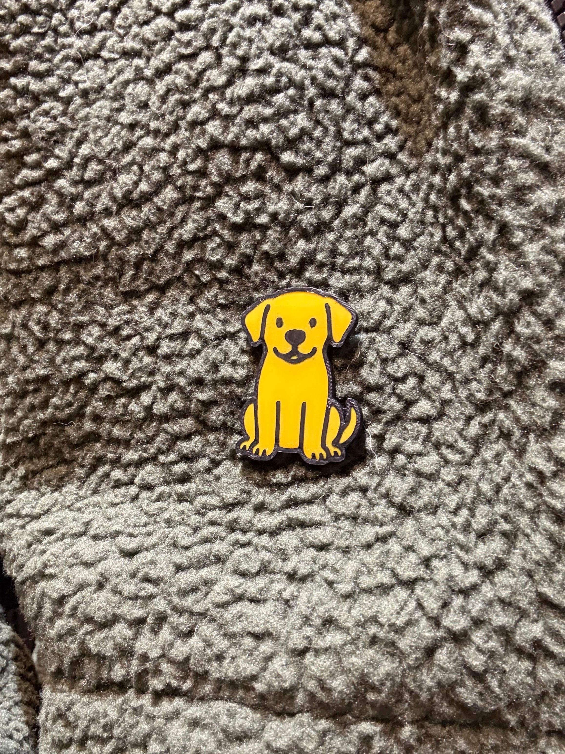 Labrador Pin Badge | 3D Printed Dog Pin | Gift for Lab Lovers