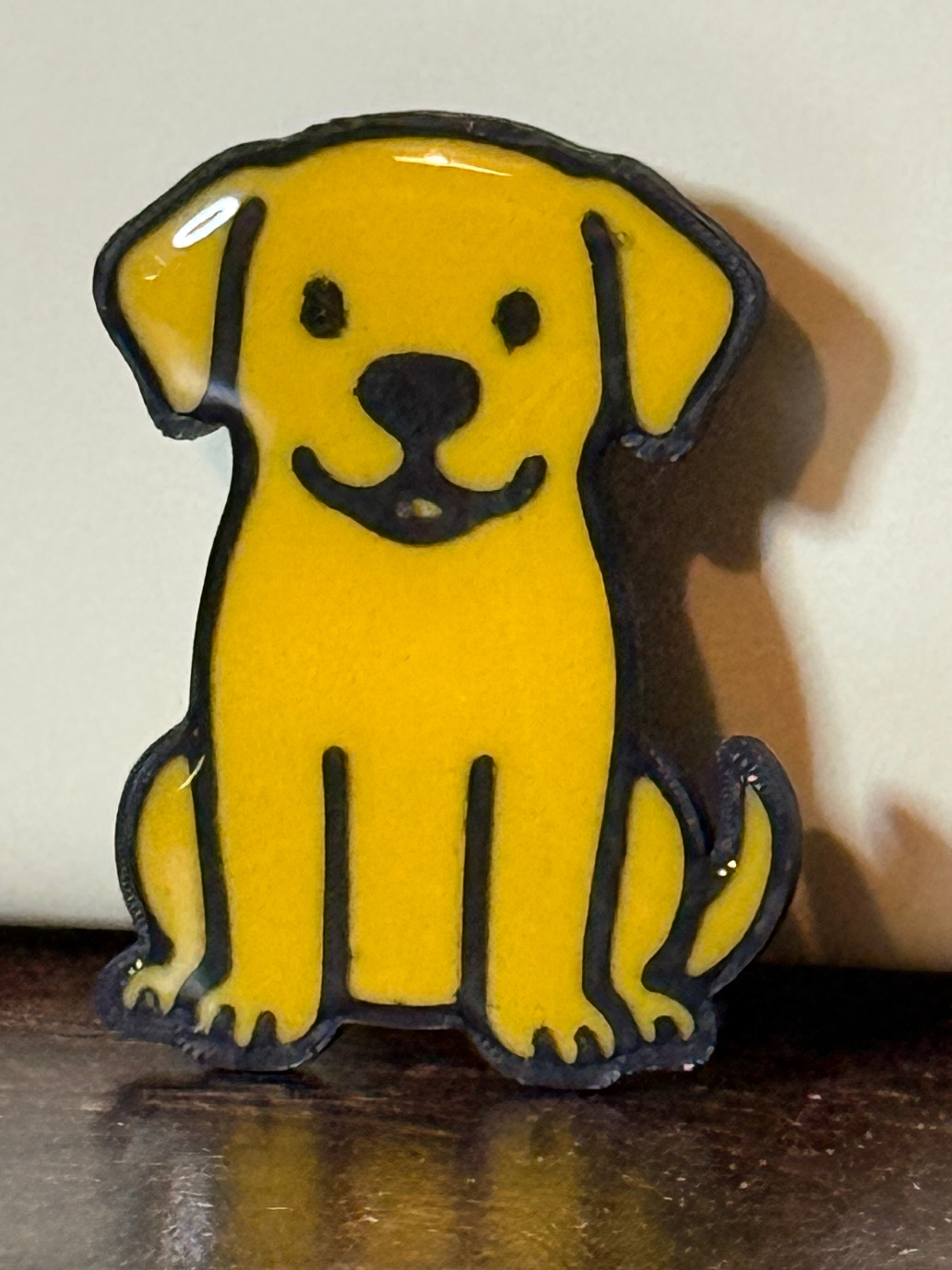 Labrador Pin Badge | 3D Printed Dog Pin | Gift for Lab Lovers