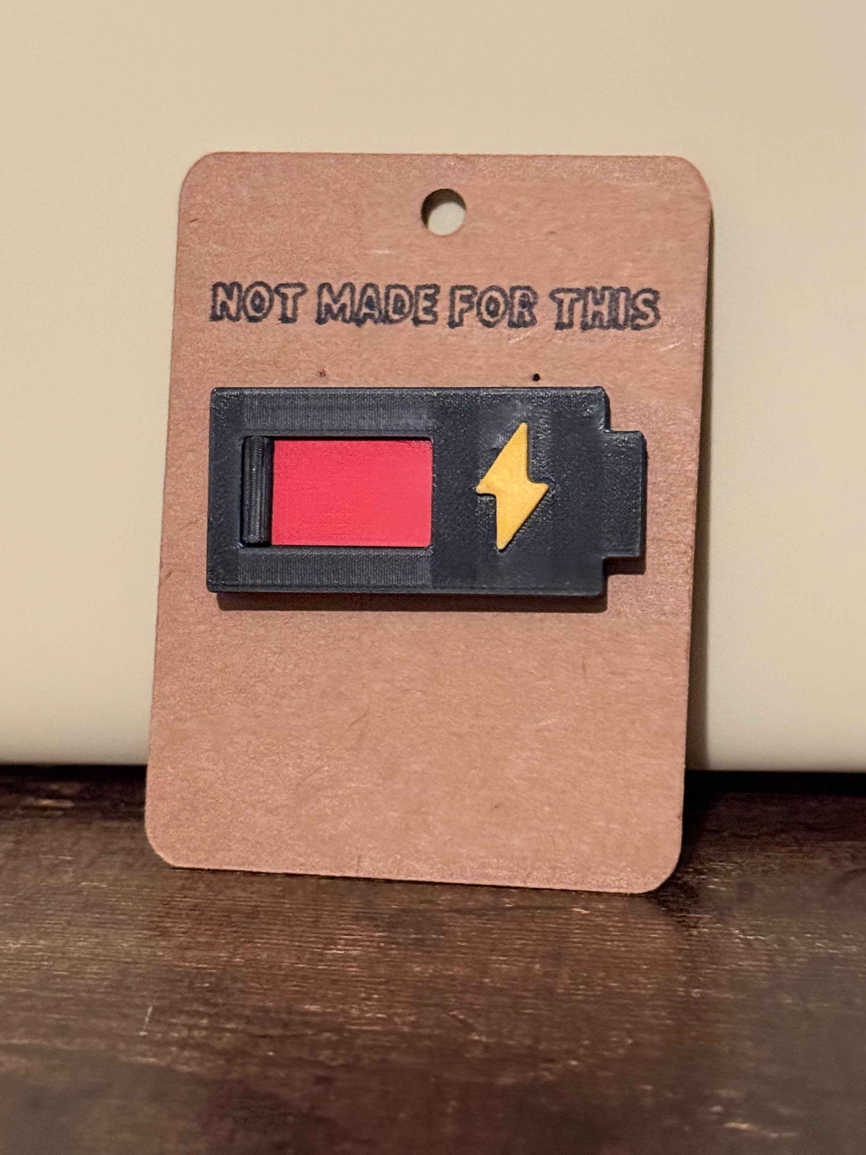Social Battery Sliding Pin Badge | Neurodivergent Introvert Gift