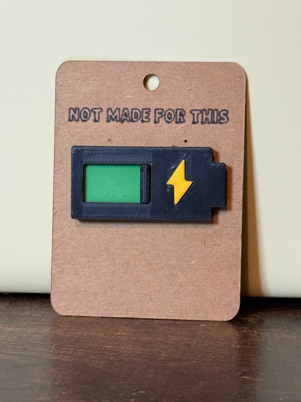 Social Battery Sliding Pin Badge | Neurodivergent Introvert Gift