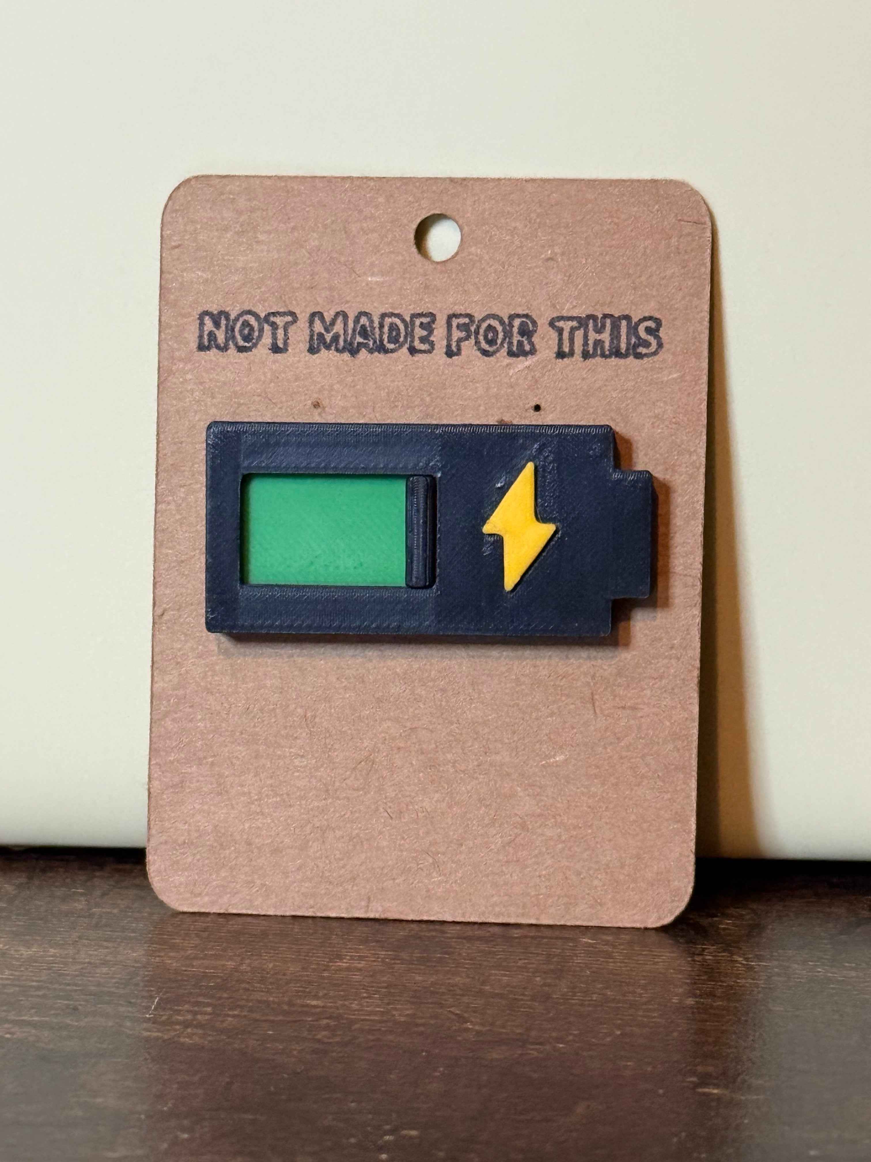 Social Battery Sliding Pin Badge | Neurodivergent Introvert Gift