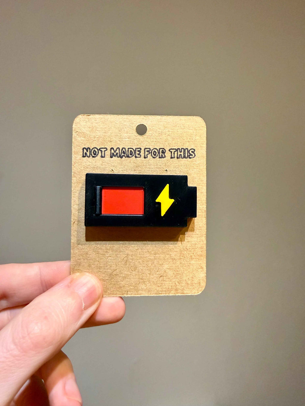 Social Battery Sliding Pin Badge | Neurodivergent Introvert Gift