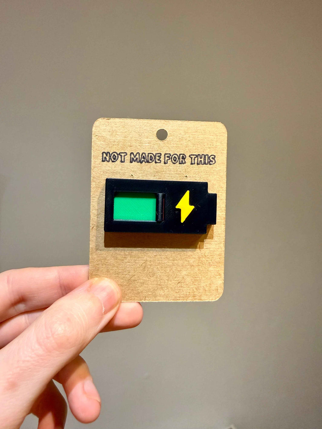 Social Battery Sliding Pin Badge | Neurodivergent Introvert Gift