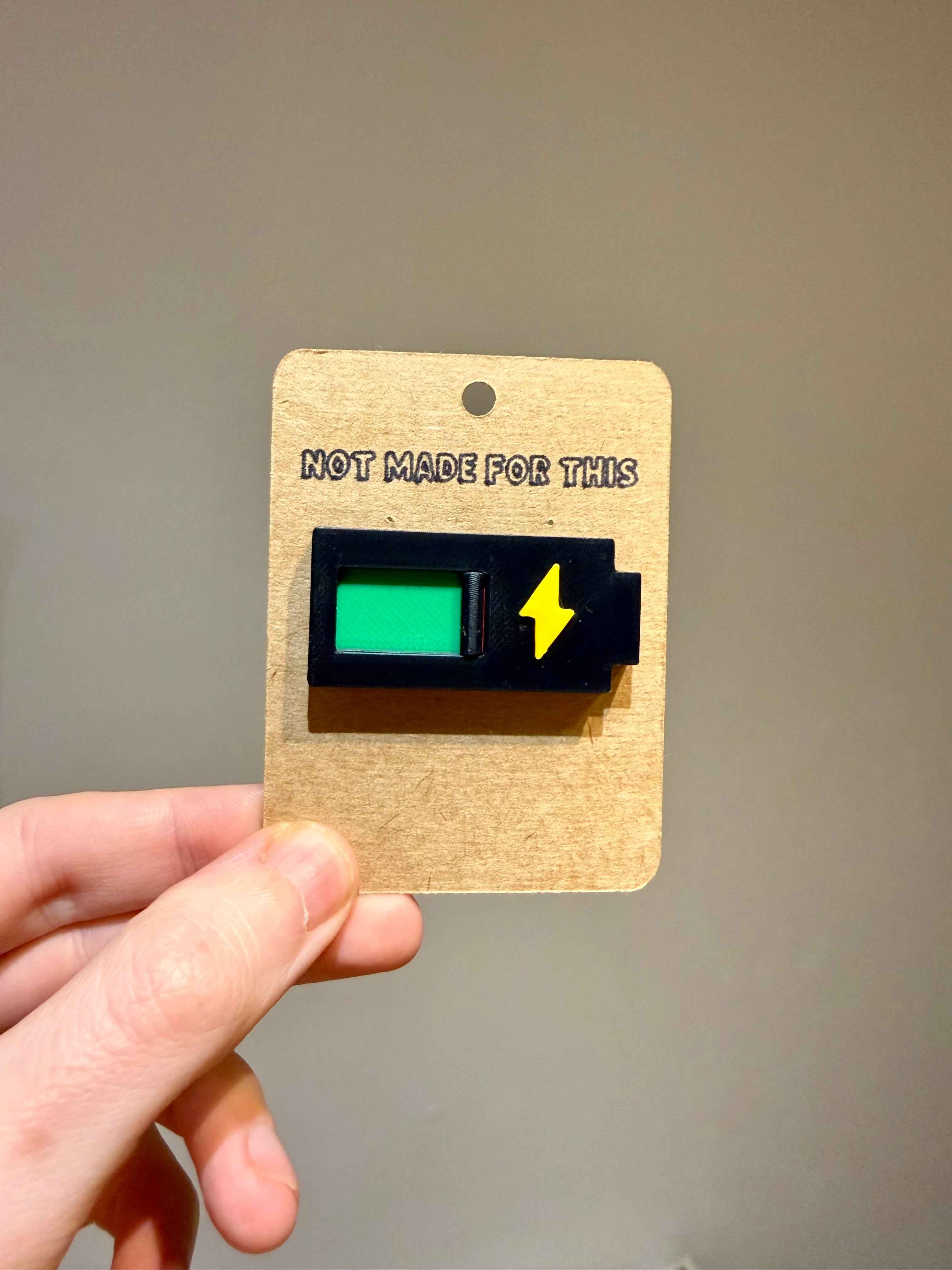 Social Battery Sliding Pin Badge | Neurodivergent Introvert Gift