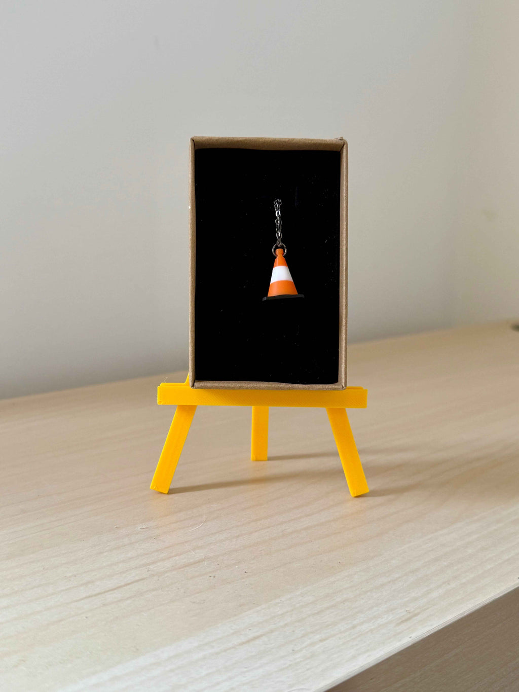 Traffic Cone Necklace | 3D Printed Quirky Pendant | Novelty Gift