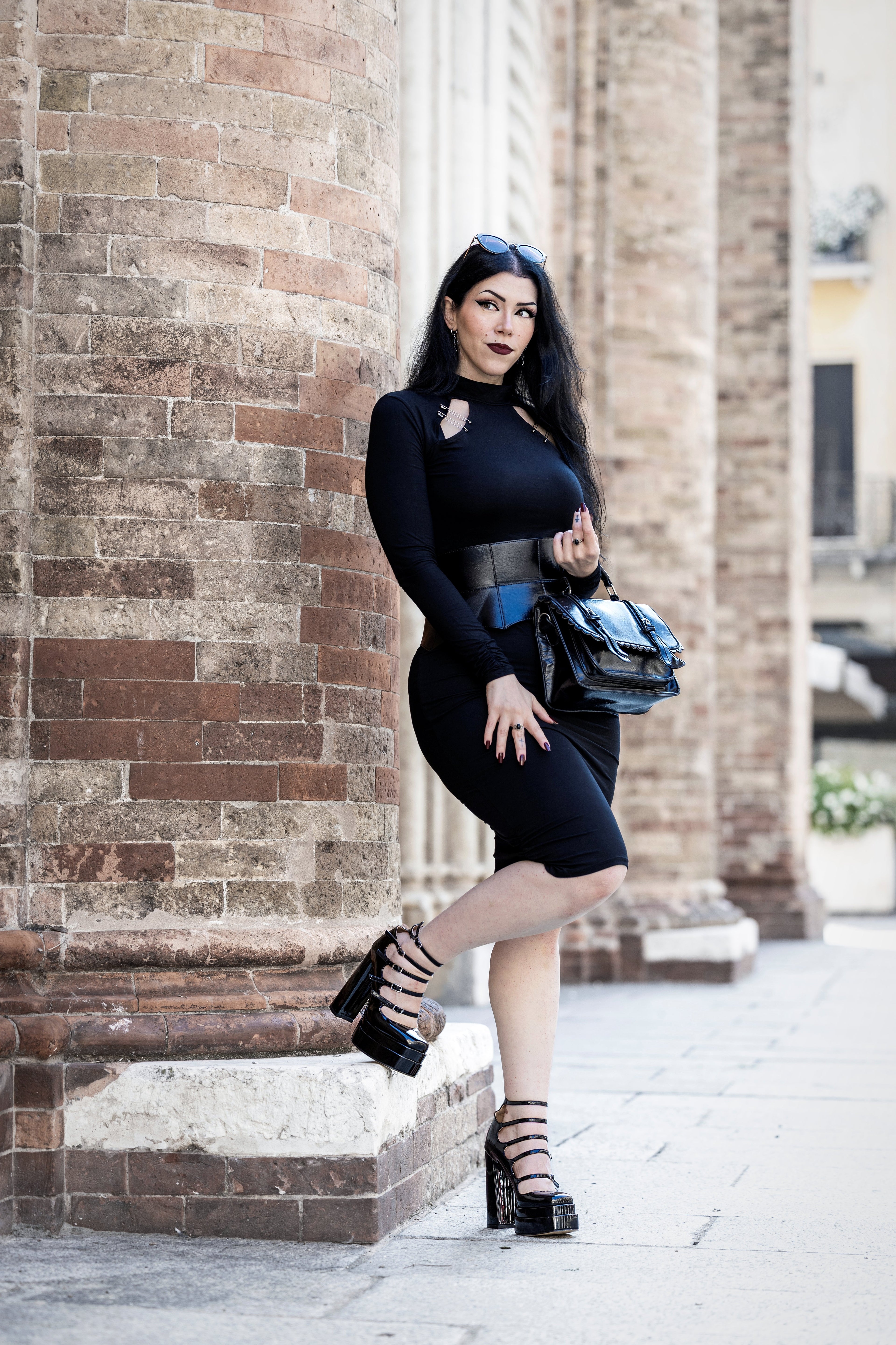 Necessary Evil Nyx Goth Midi Dress