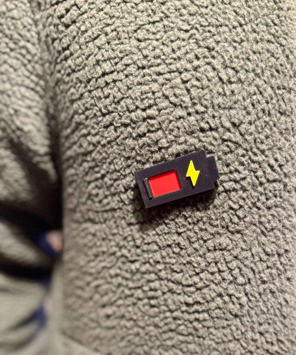 Social Battery Sliding Pin Badge | Neurodivergent Introvert Gift