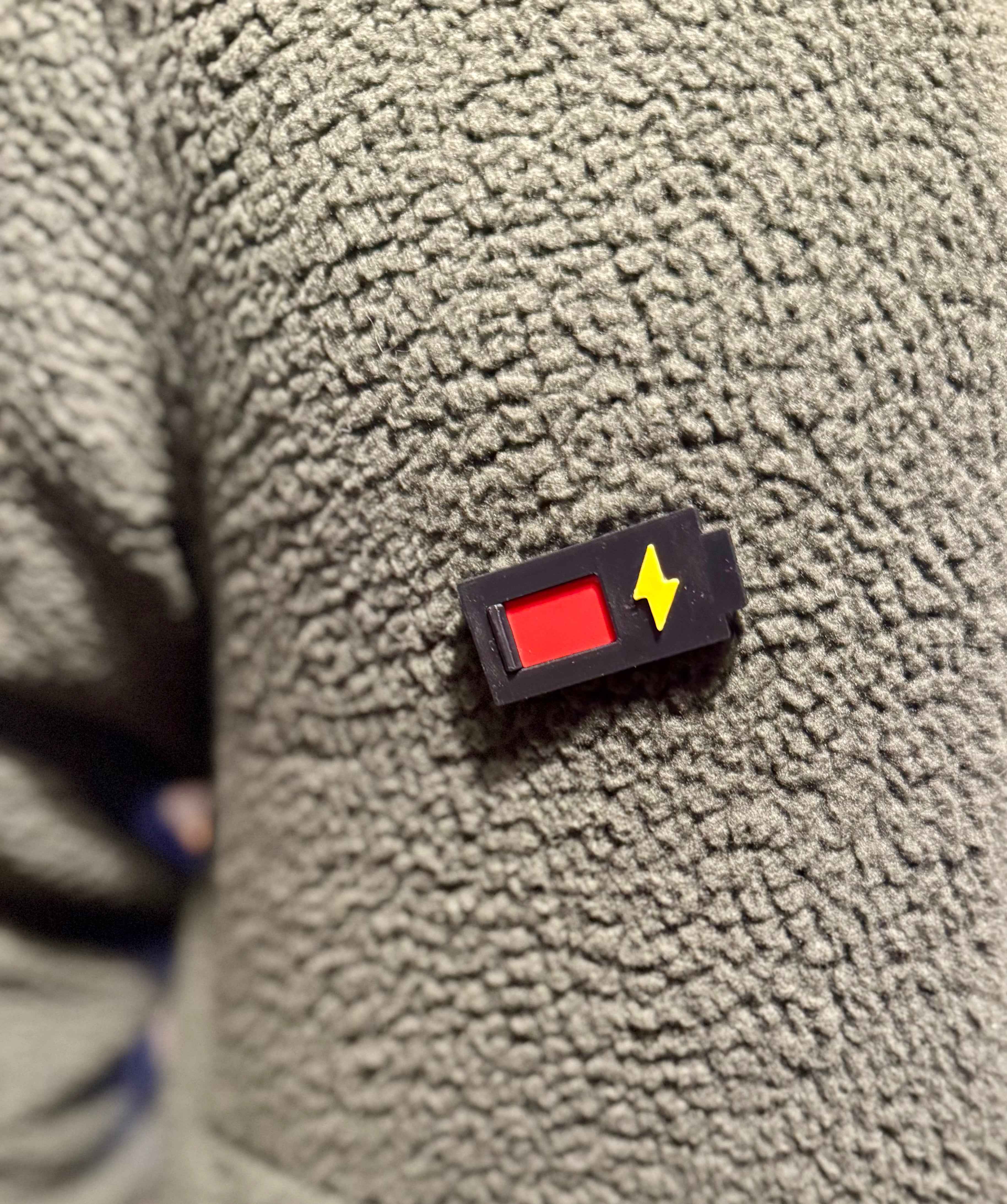 Social Battery Sliding Pin Badge | Neurodivergent Introvert Gift