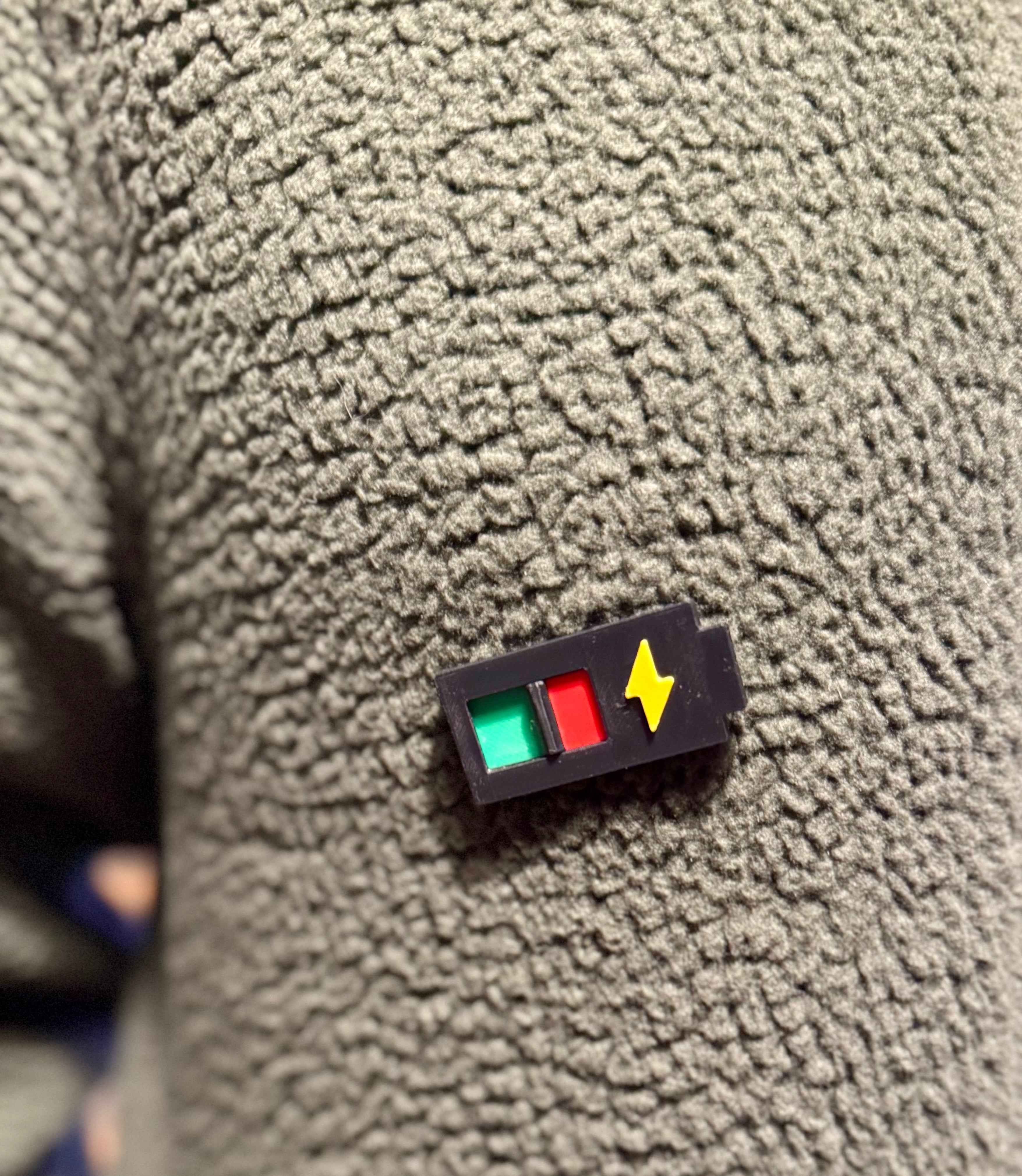 Social Battery Sliding Pin Badge | Neurodivergent Introvert Gift