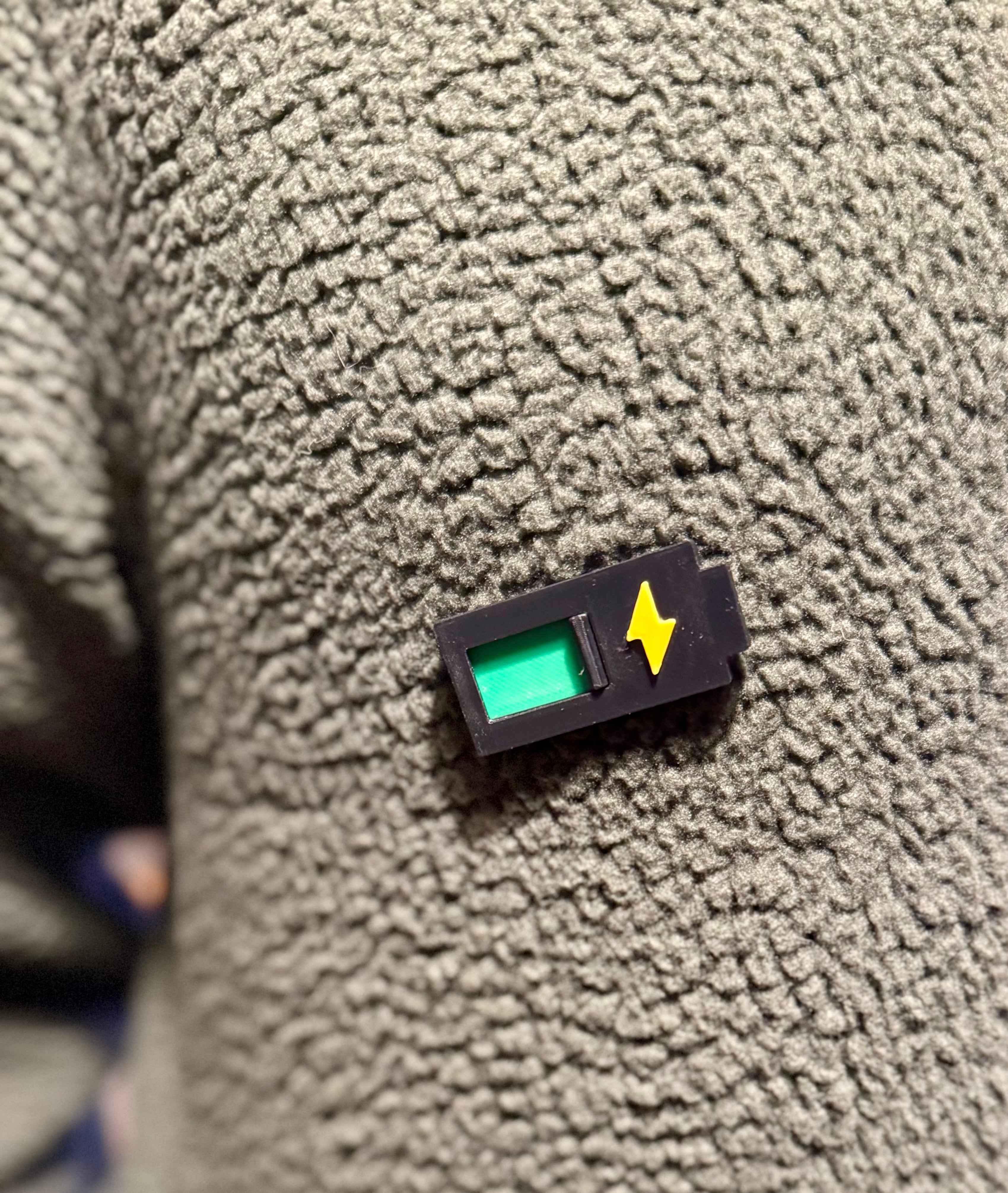 Social Battery Sliding Pin Badge | Neurodivergent Introvert Gift