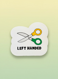 Left Handed Scissors Sticker | Funny Lefty Vinyl Sticker | Gift