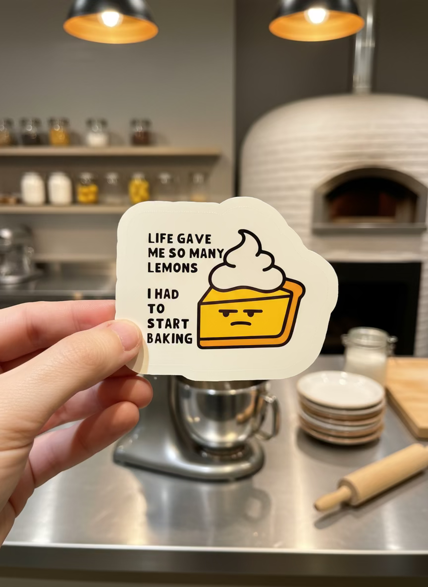 Life Gave Me So Many Lemons Sticker | Funny Baking Vinyl Sticker
