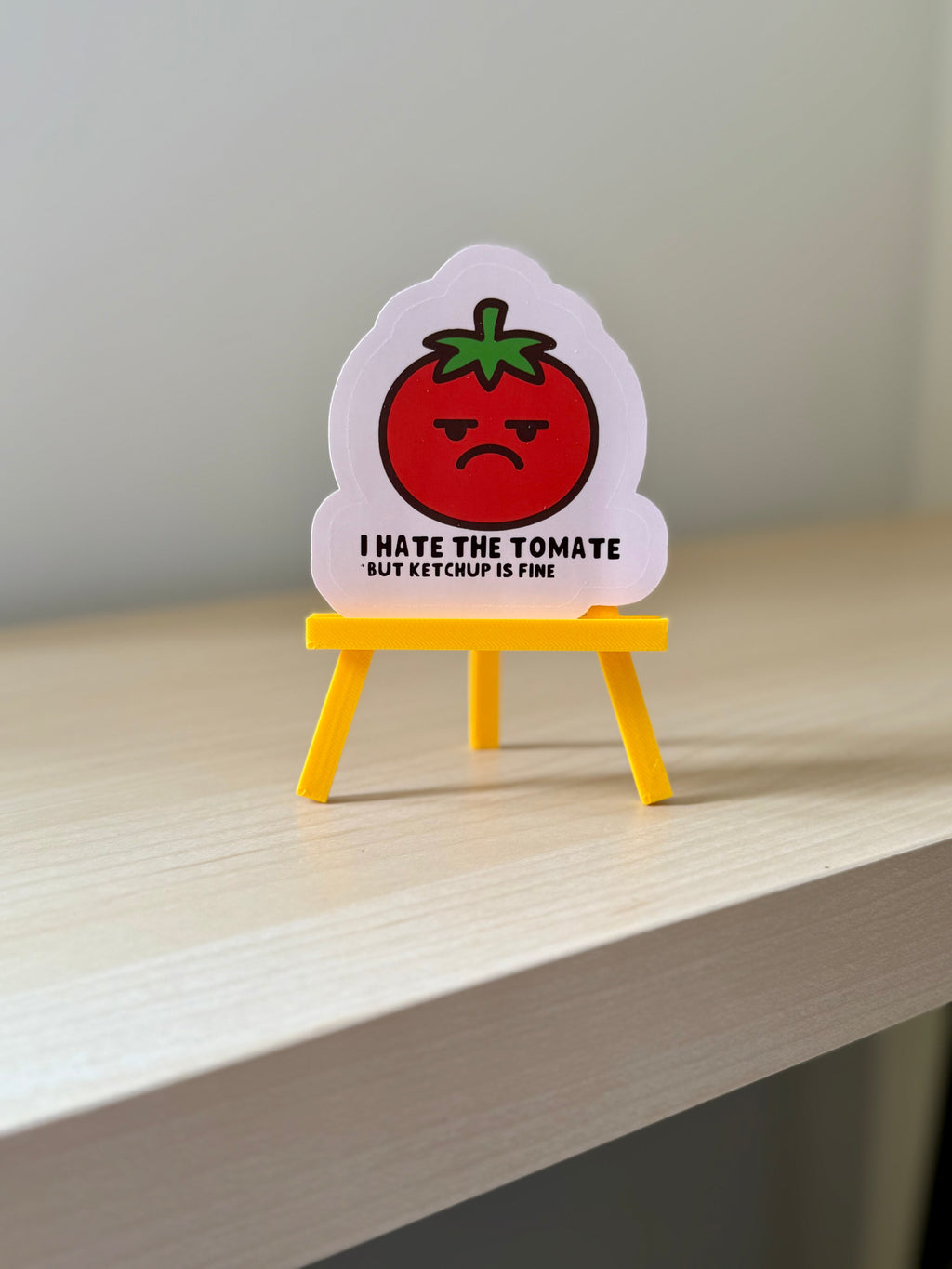 I Hate the Tomate Sticker | Funny Food Texture Vinyl Sticker