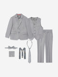 SUITLAB London Boys 7 Piece Suit Set in Grey