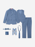 SUITLAB London Boys 7 Piece Suit Set in Blue