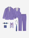 SUITLAB London Boys 7 Piece Suit Set in Purple