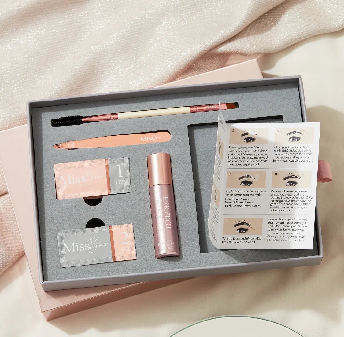 Home Brow Lamination Gift Set with Tools and Brow Care Serum - Miss Brow Kit