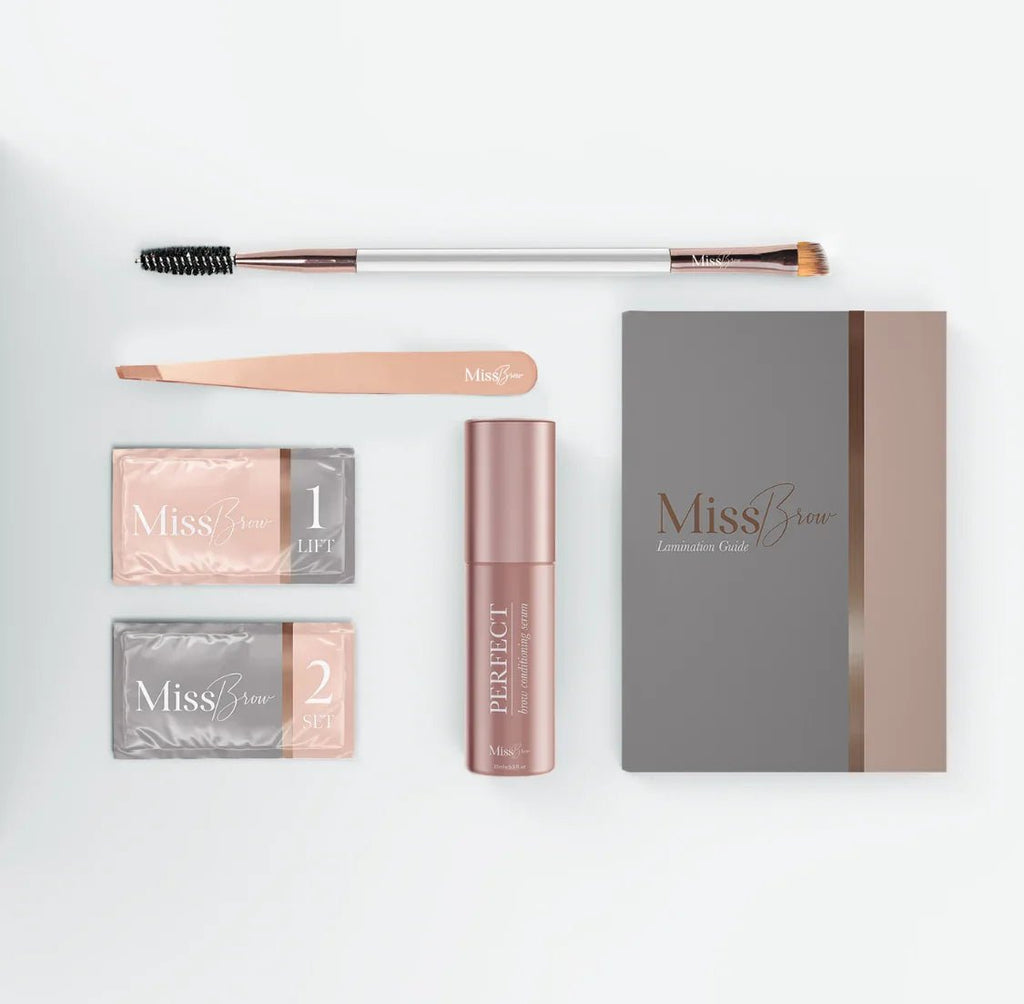 Home Brow Lamination Gift Set with Tools and Brow Care Serum - Miss Brow Kit