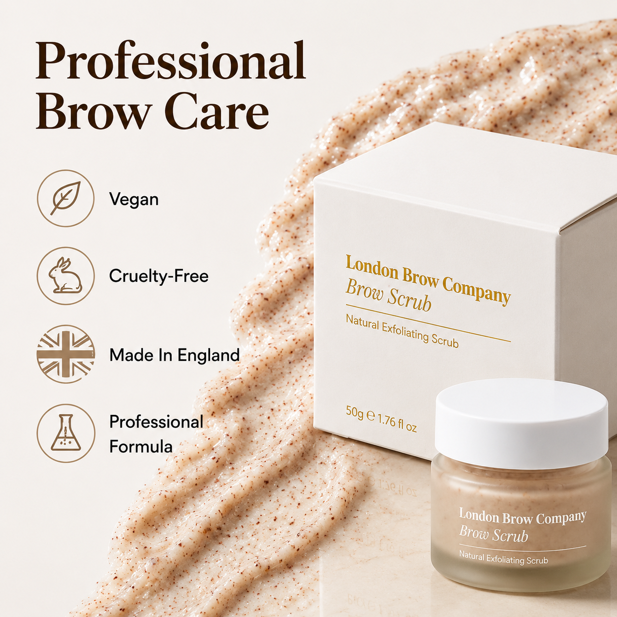 Exfoliating Brow Scrub – Natural Pre-Treatment for Henna & Tint