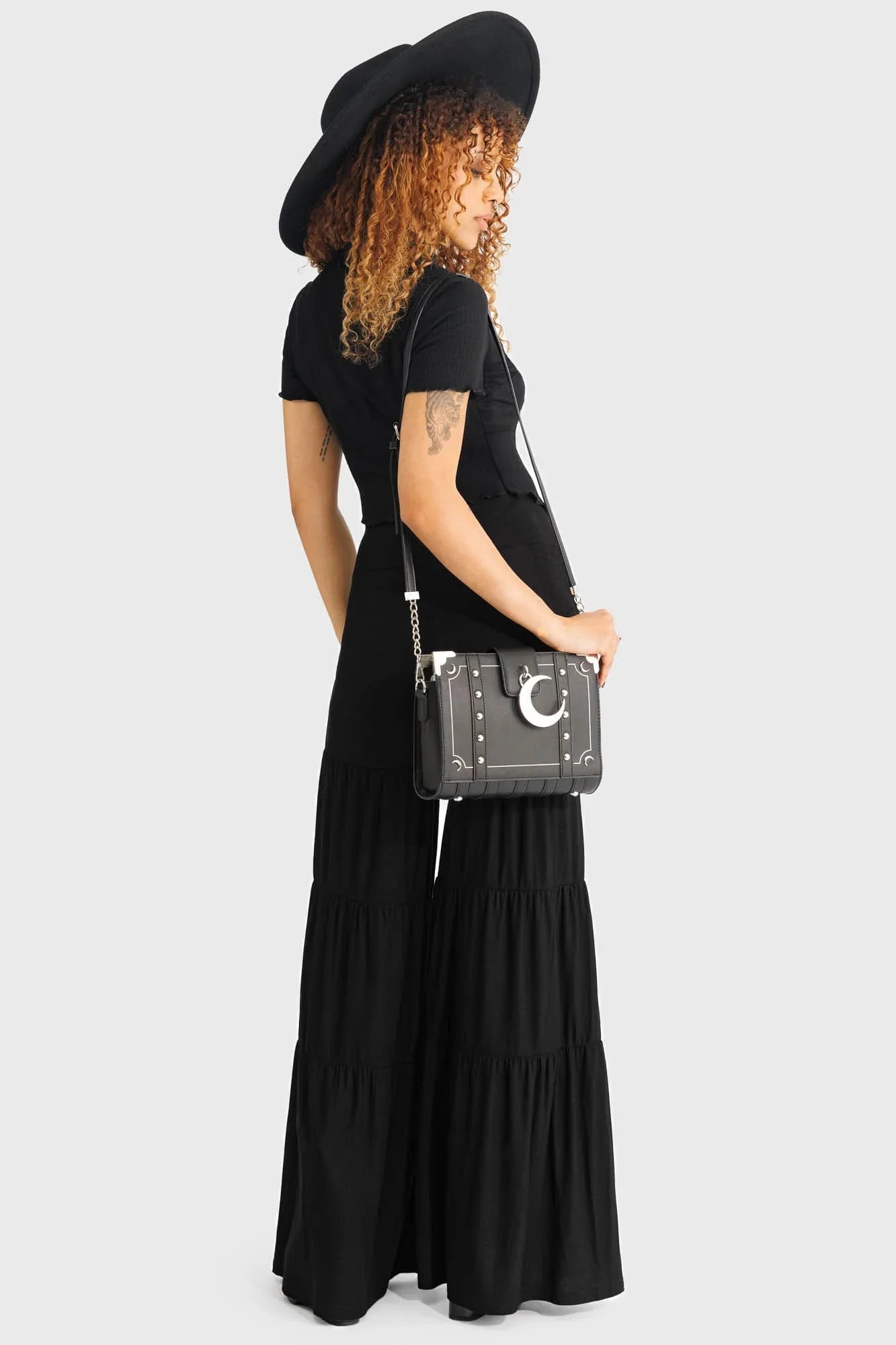 Killstar Maleficum Tiered Wide-Leg Trousers - Size 8 left only