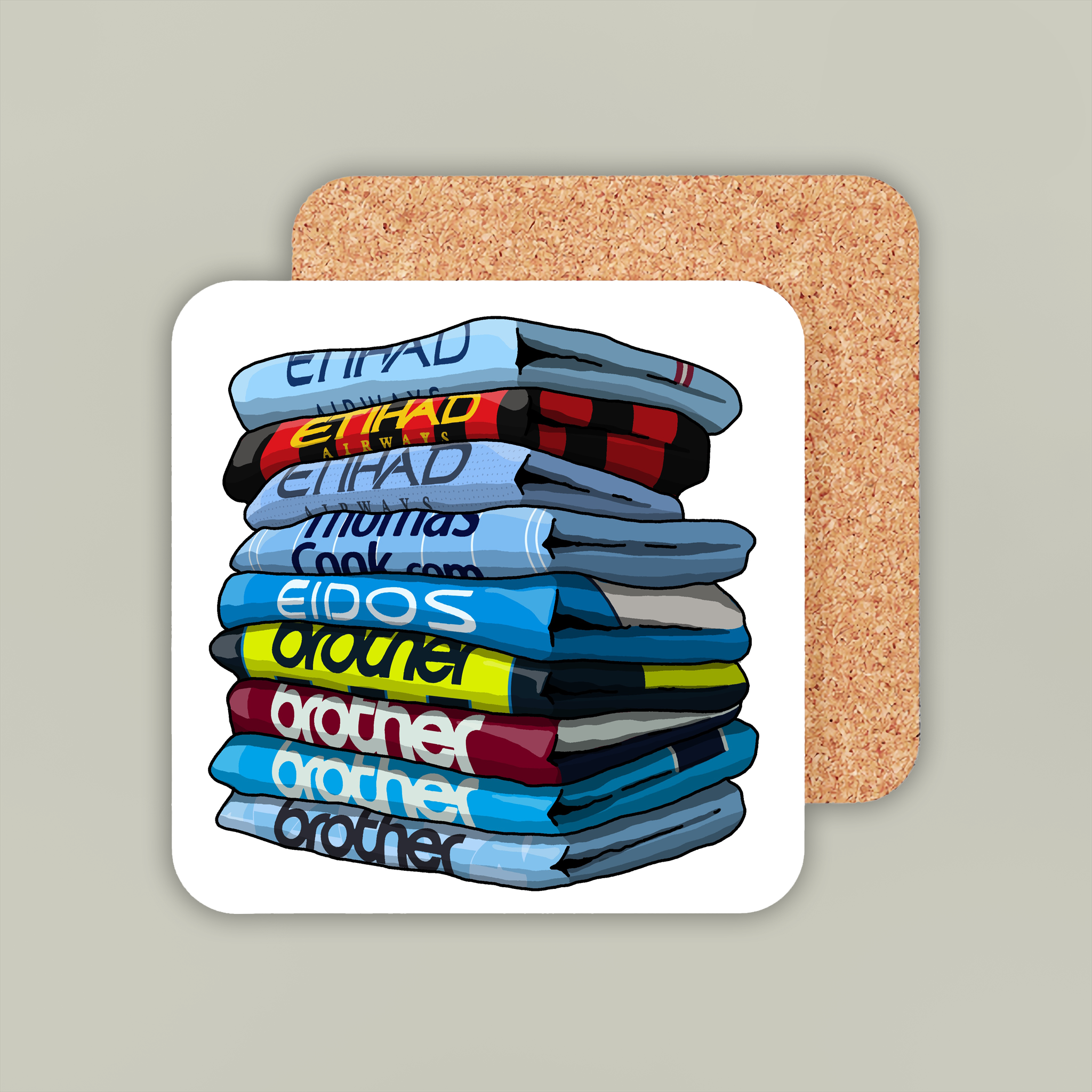 Manchester City Shirt Stack Coaster