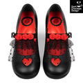 Chocolaticas® Melancholy – Gothic Rose & Lace Mid Heels