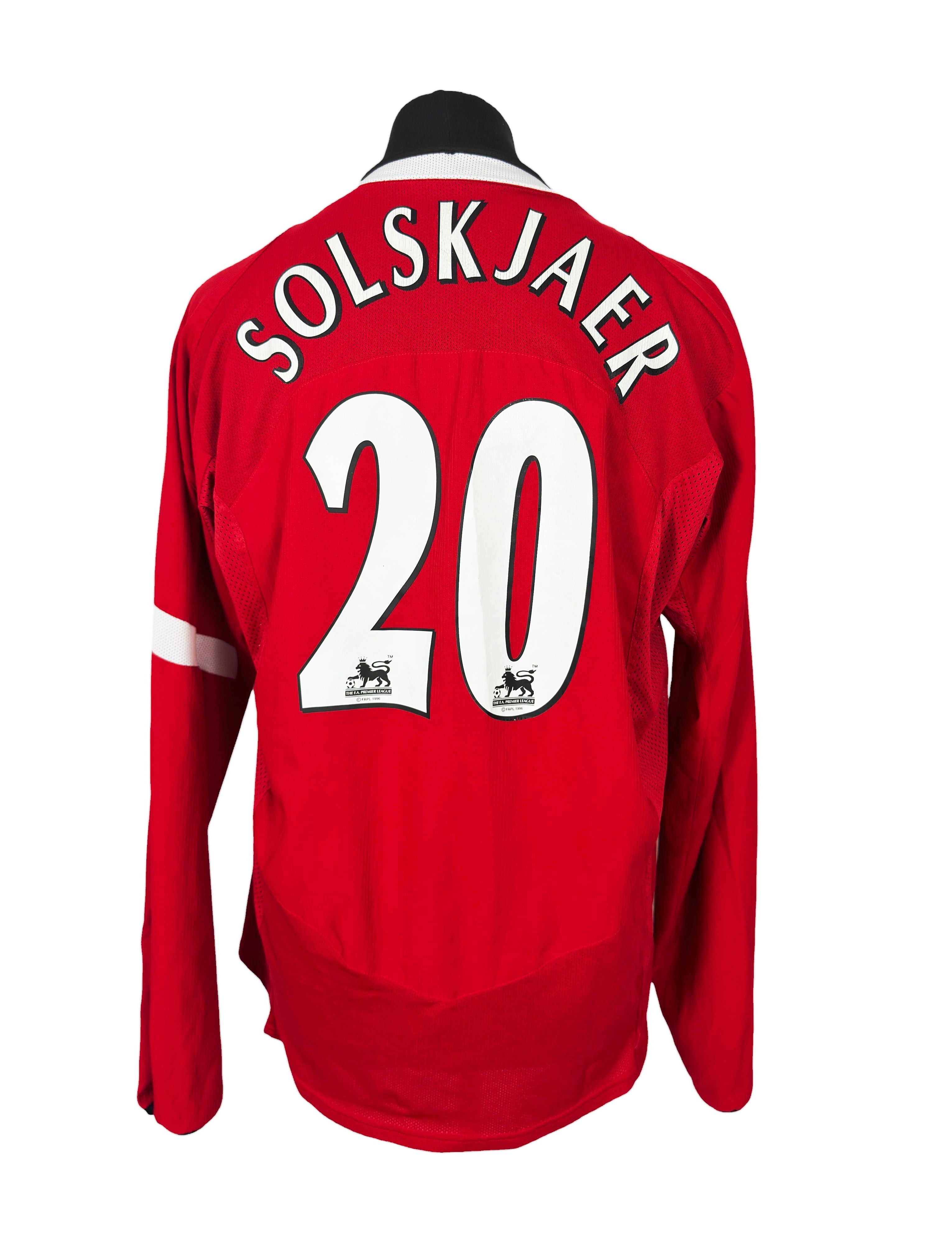 2004-06 Manchester United L/S Home - Size XL (L Fit) - Solskjaer 20