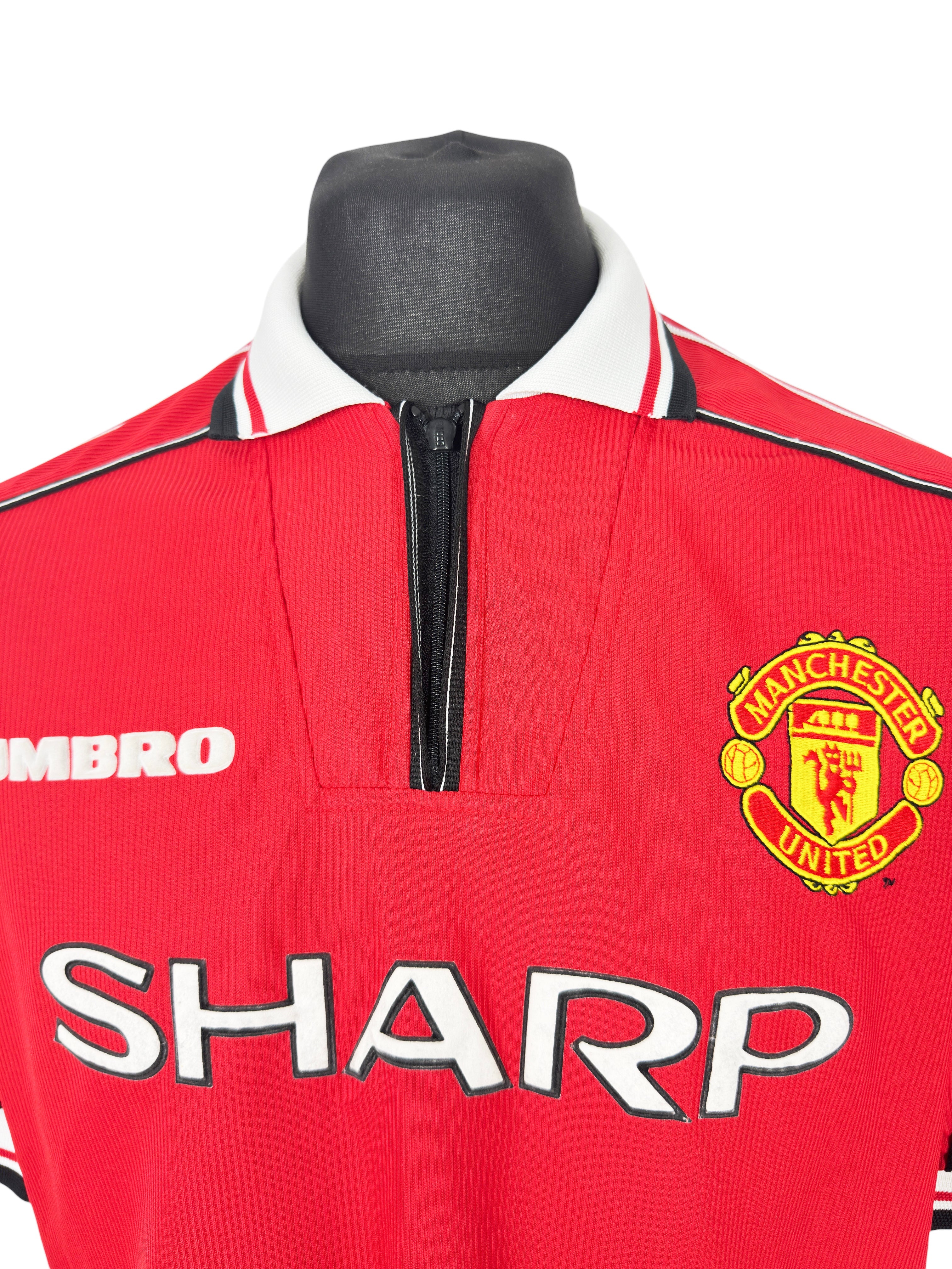 1998-00 Manchester United Home - Size XL (L Fit) - Scholes 18