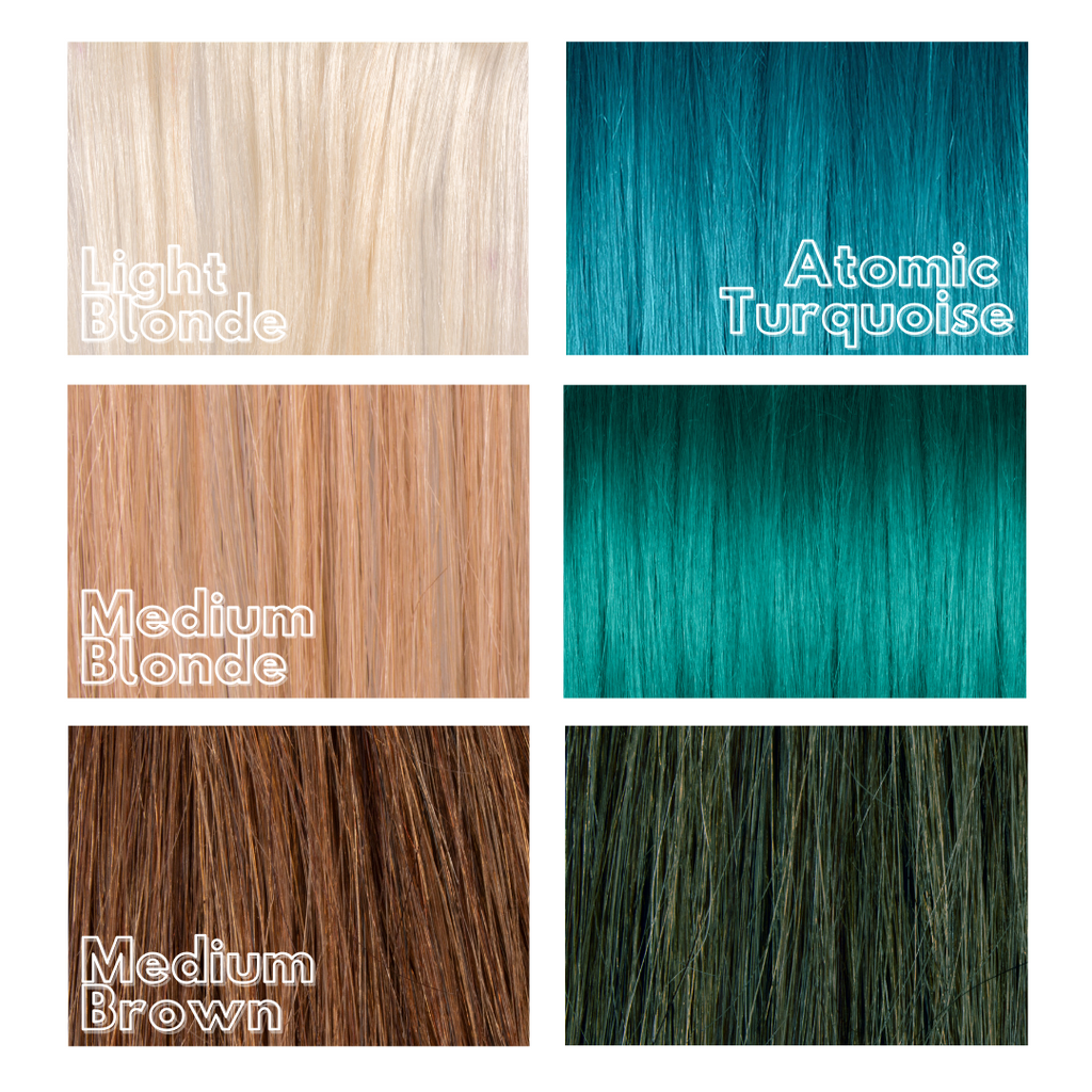Manic Panic Atomic Turquoise Semi-Permanent Hair Dye - Bright Turquoise Blue Green Vegan
