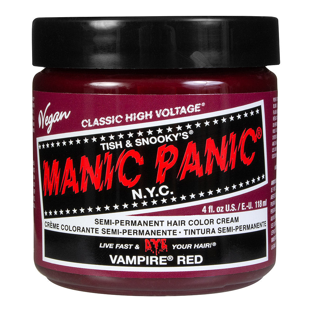 Manic Panic Vampire Red Semi-Permanent Hair Dye - Vibrant Blood Red Vegan