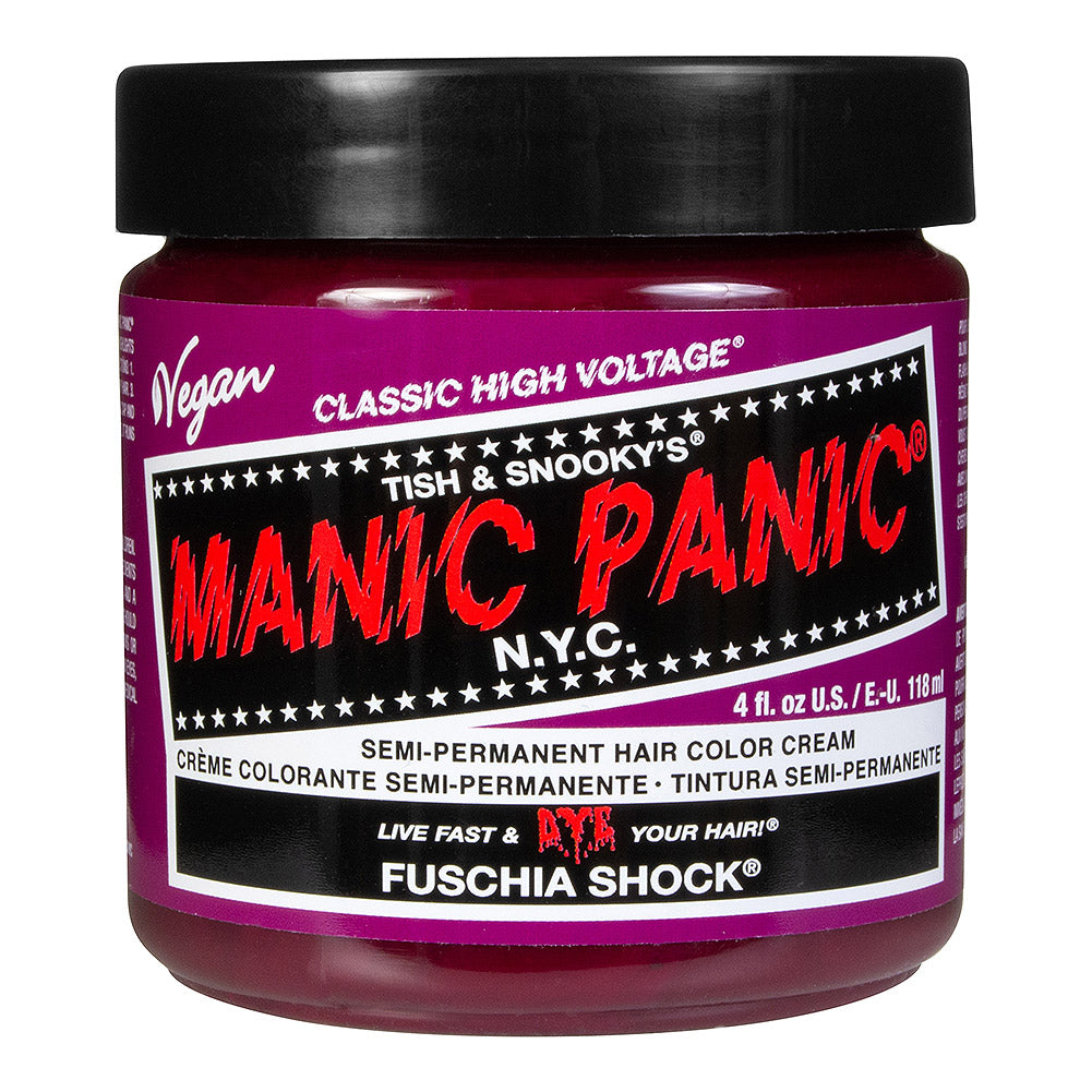 Manic Panic Fuschia Shock Semi-Permanent Hair Dye - Vibrant Hot Pink Fuchsia Vegan