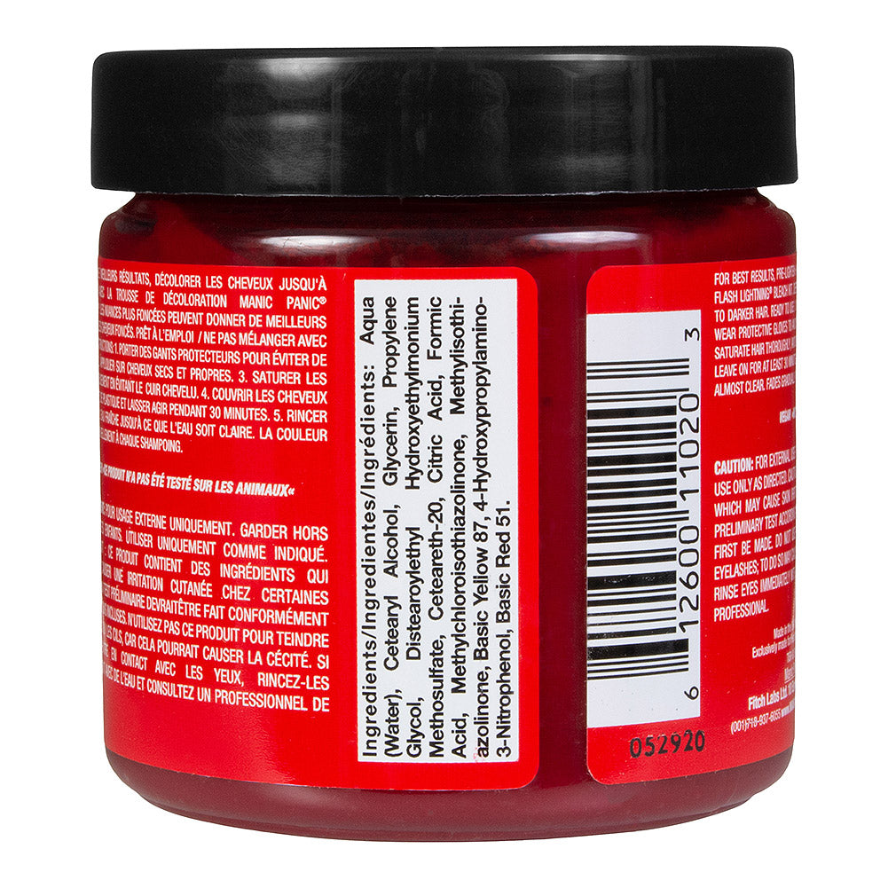 Manic Panic Pillarbox Red Semi-Permanent Hair Dye - Bright True Red Vegan