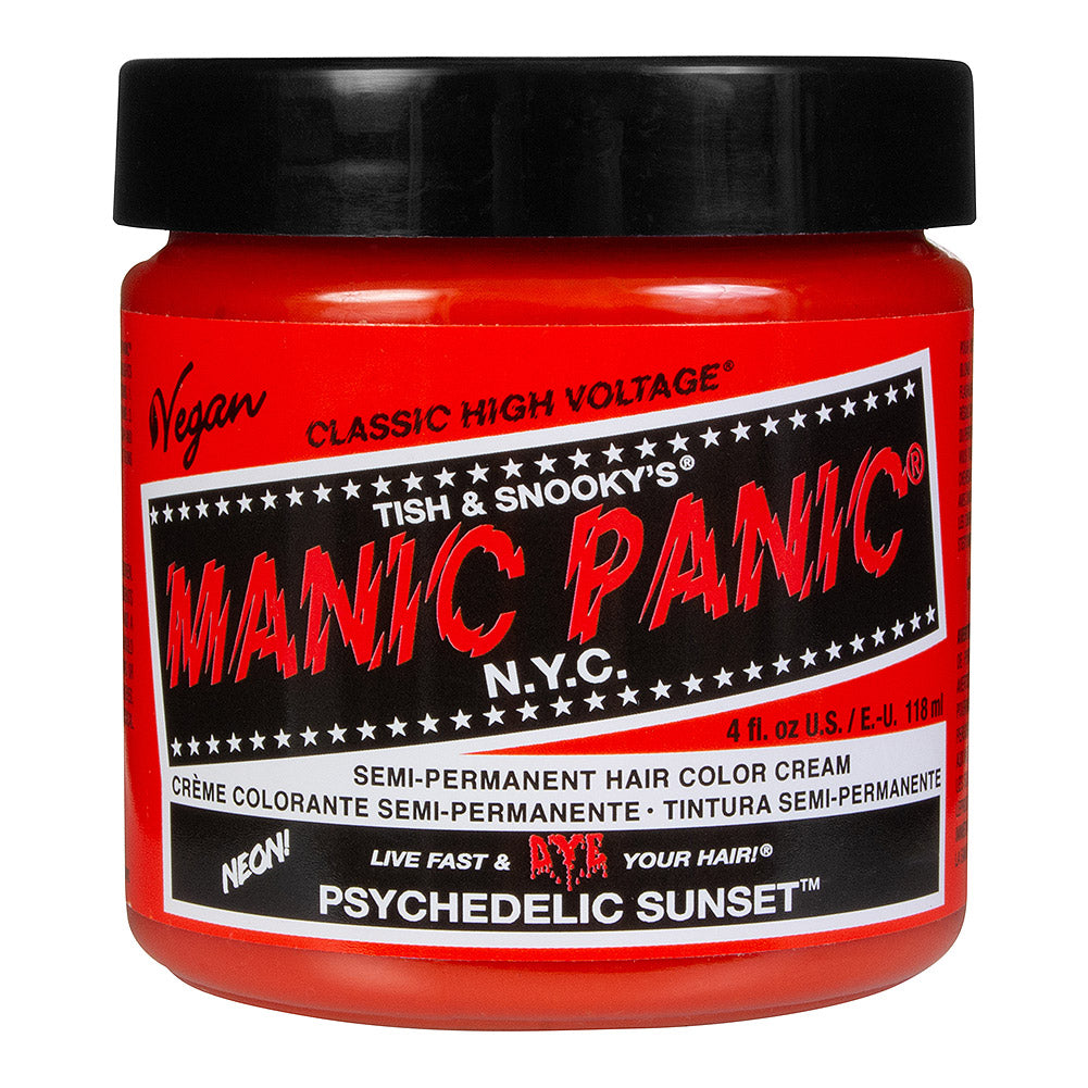 Manic Panic Psychedelic Sunset Semi-Permanent Hair Dye - Vibrant Orange Vegan